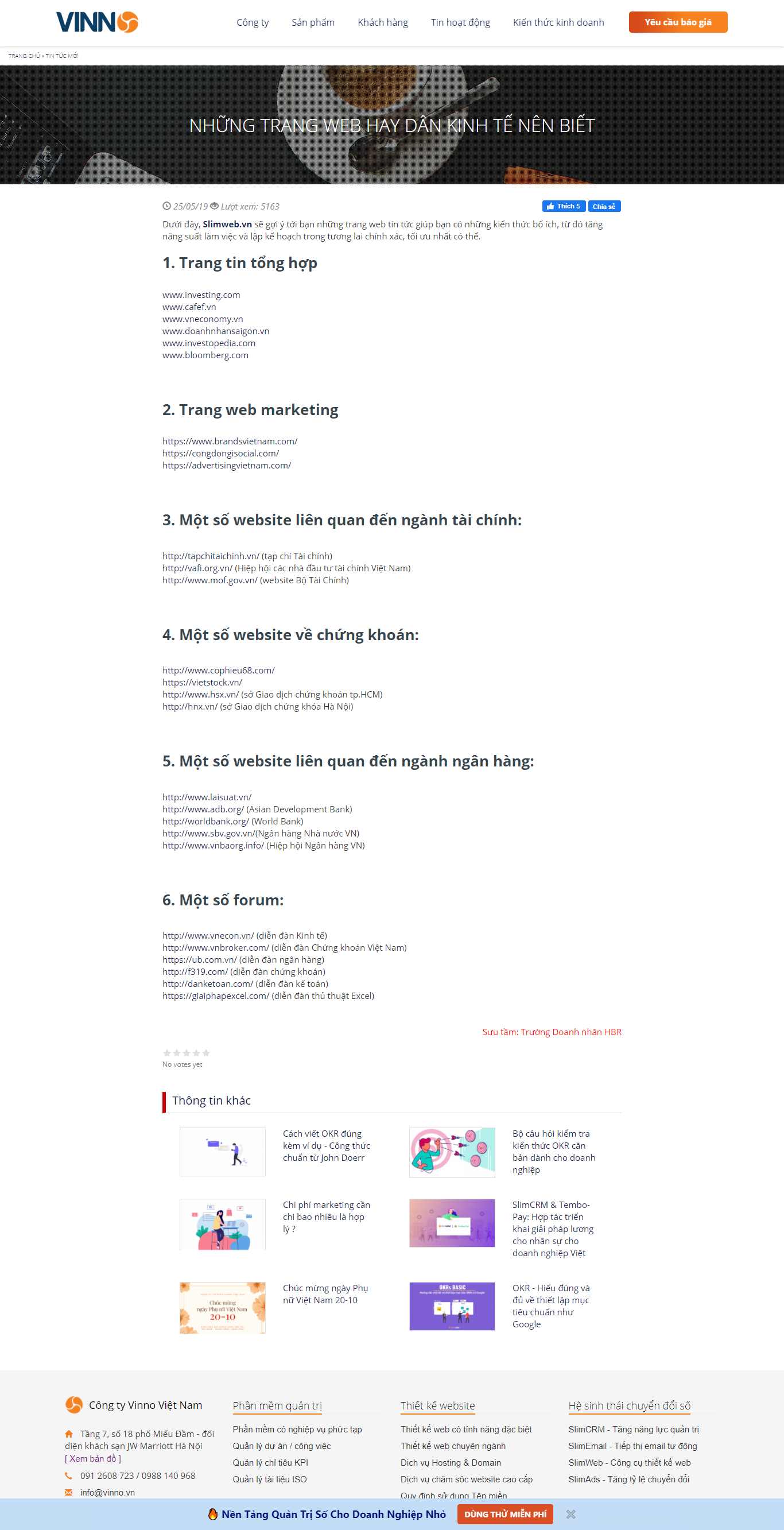 Thiết kế Web tinh tế vinno.vn