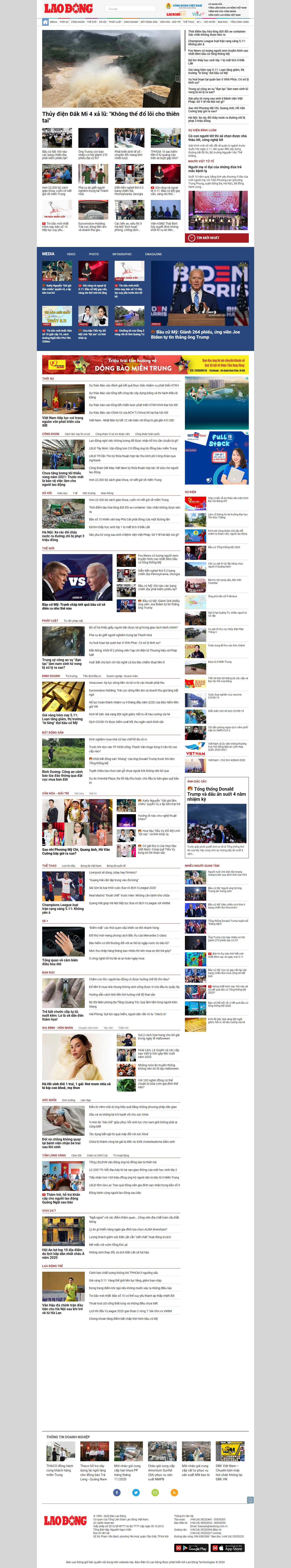 Thiết kế Web lao động laodong.vn