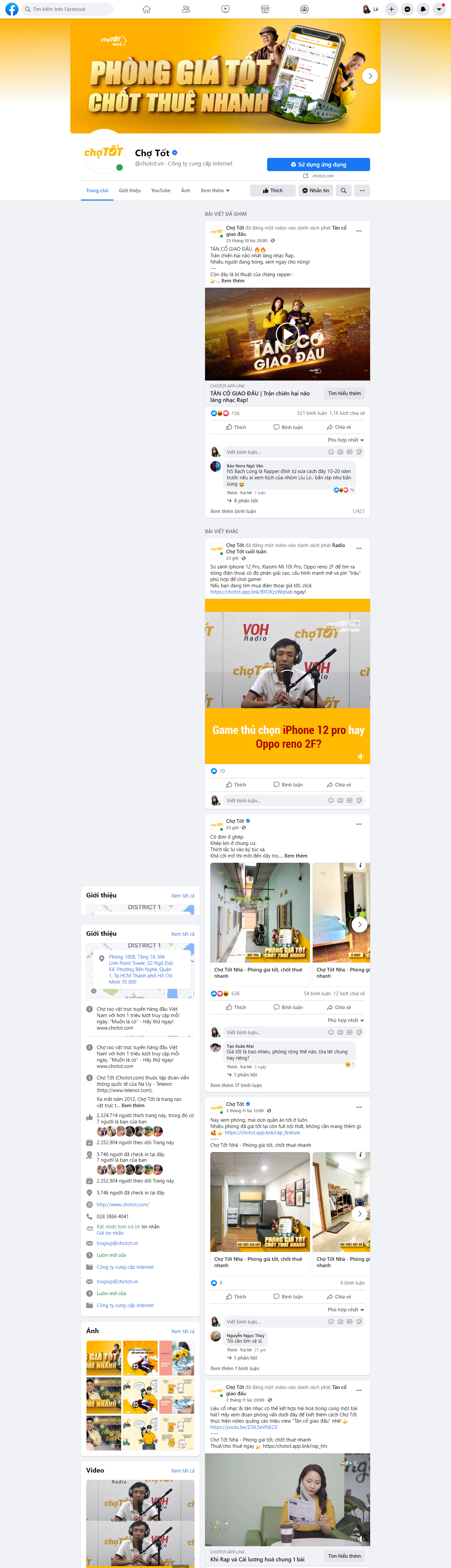 Thiết kế Web chợ tốt facebook.com
