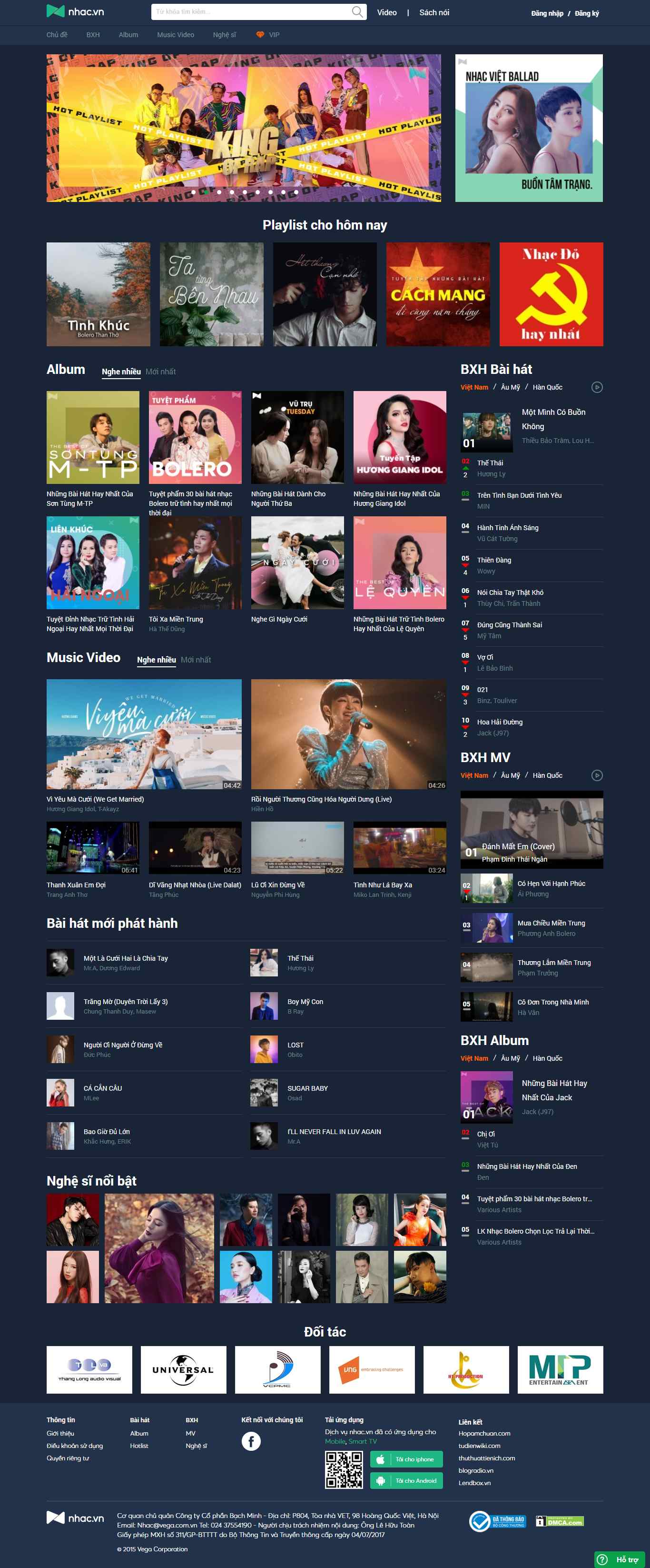 Thiết kế Web nhạc của tui nhac.vn