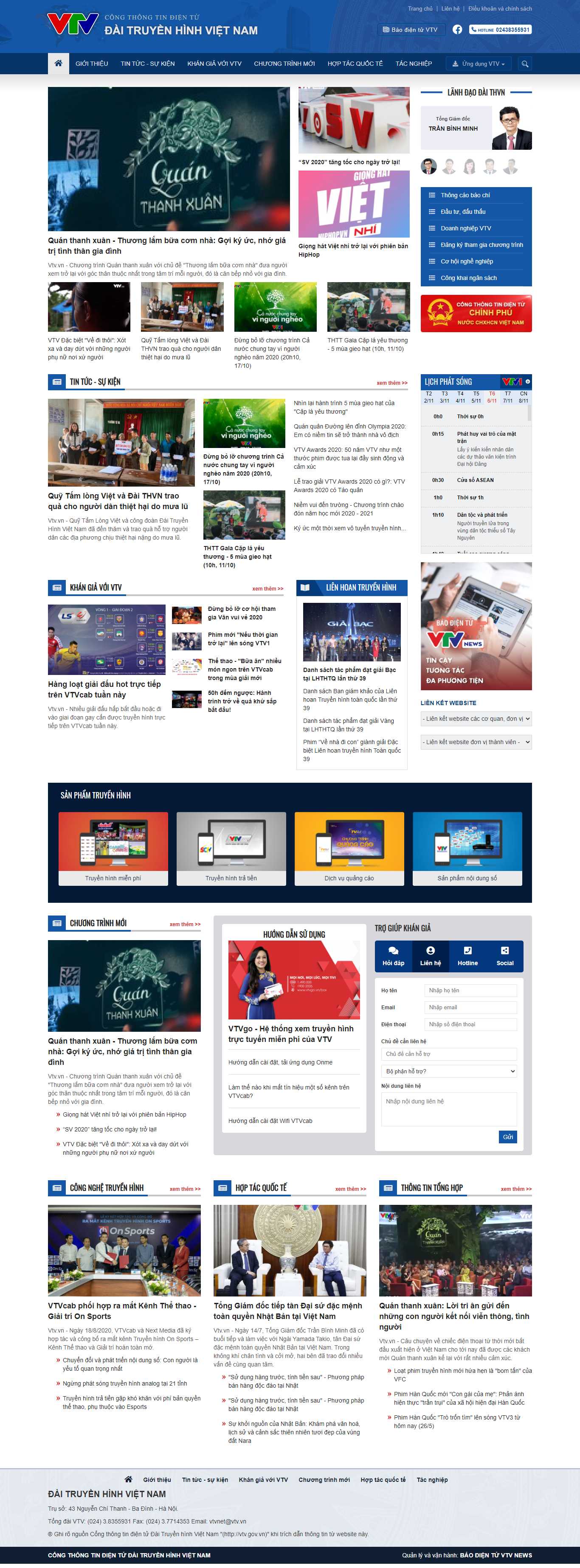 Thiết kế Web vtv vtv.gov.vn