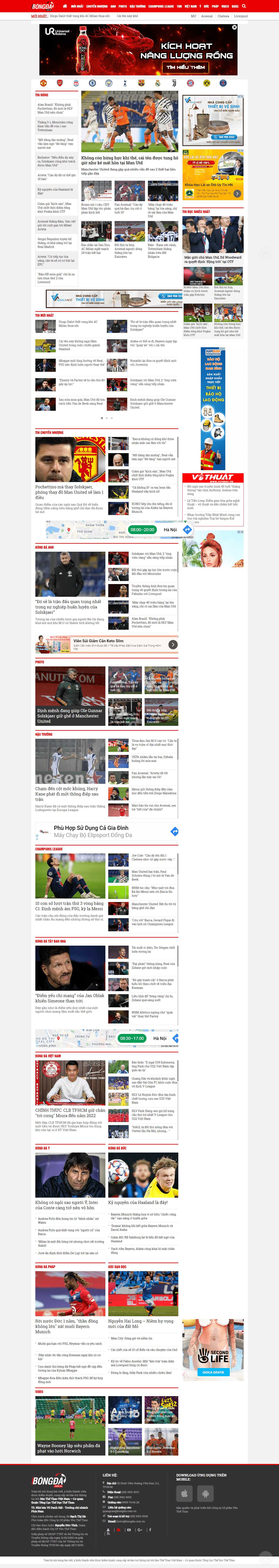 Thiết kế Web bóng đá plus bongda.com.vn