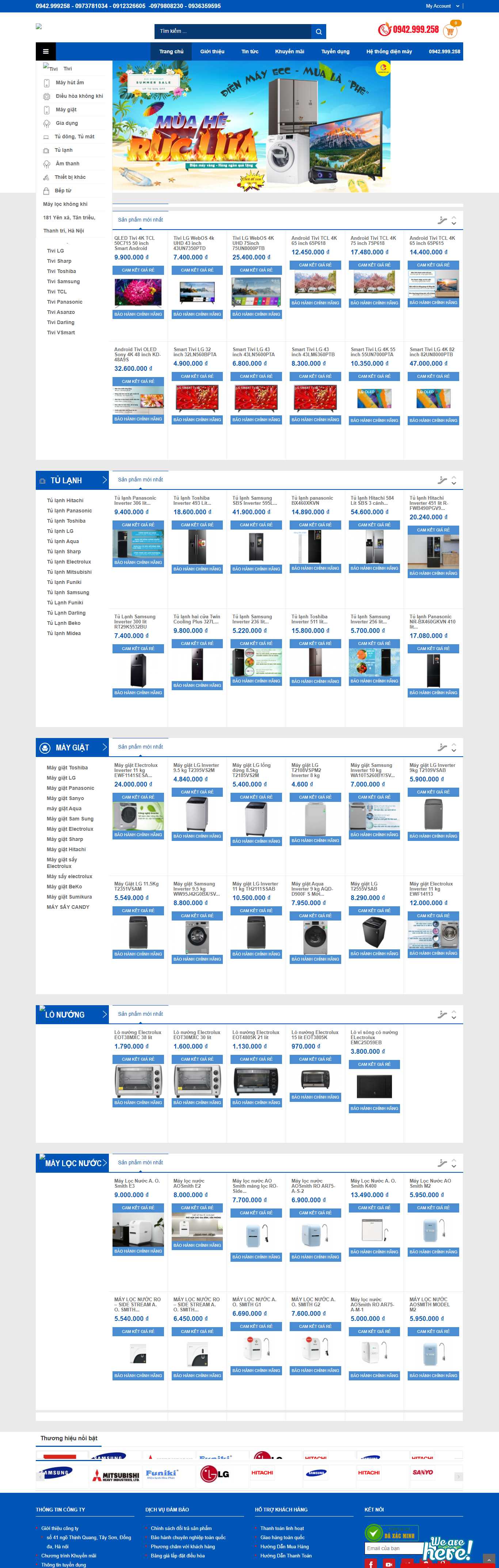 Thiết kế Web điện máy dienmayhanoi.online