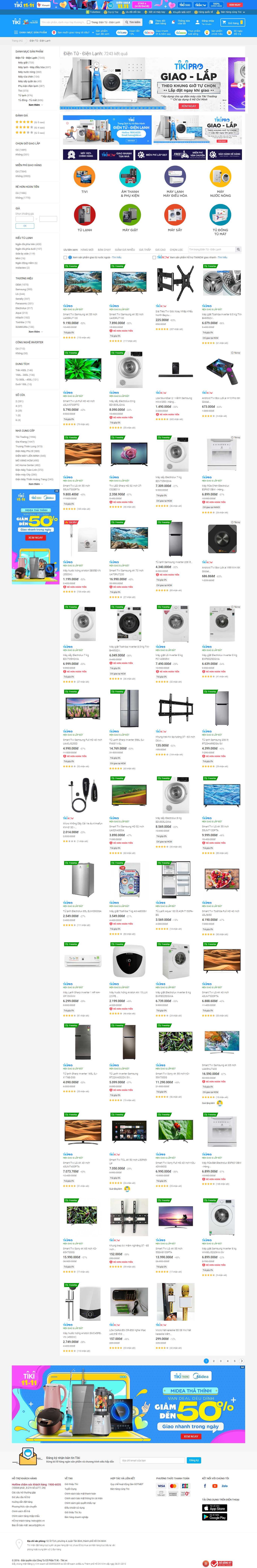 Thiết kế Web điện máy tiki.vn