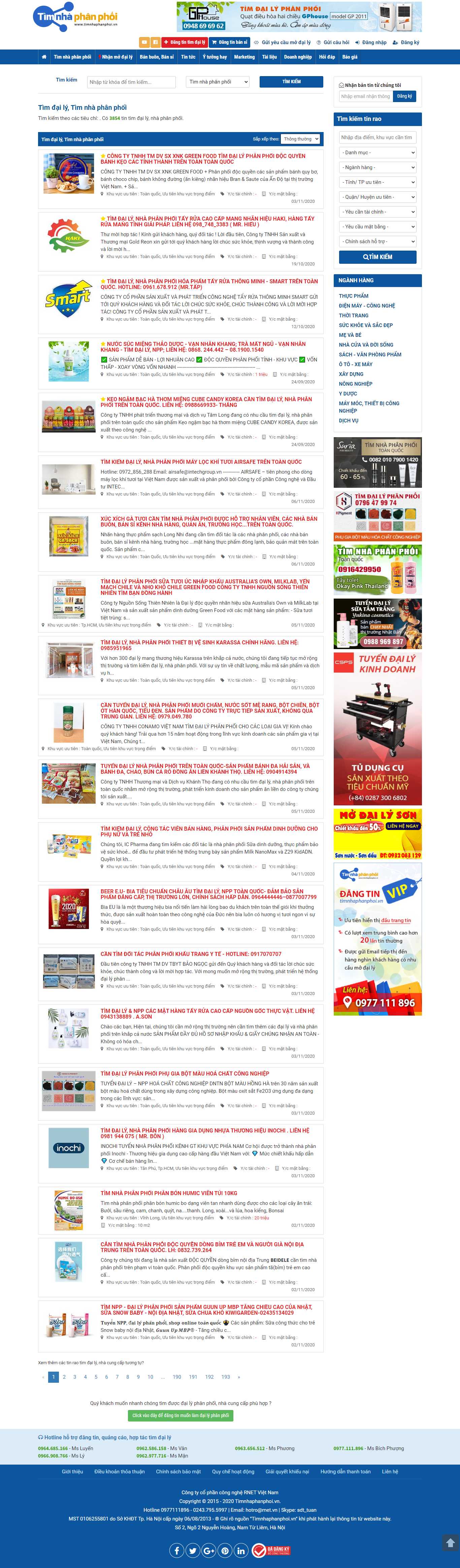 Thiết kế Web đại lý - nhà phân phối timnhaphanphoi.vn