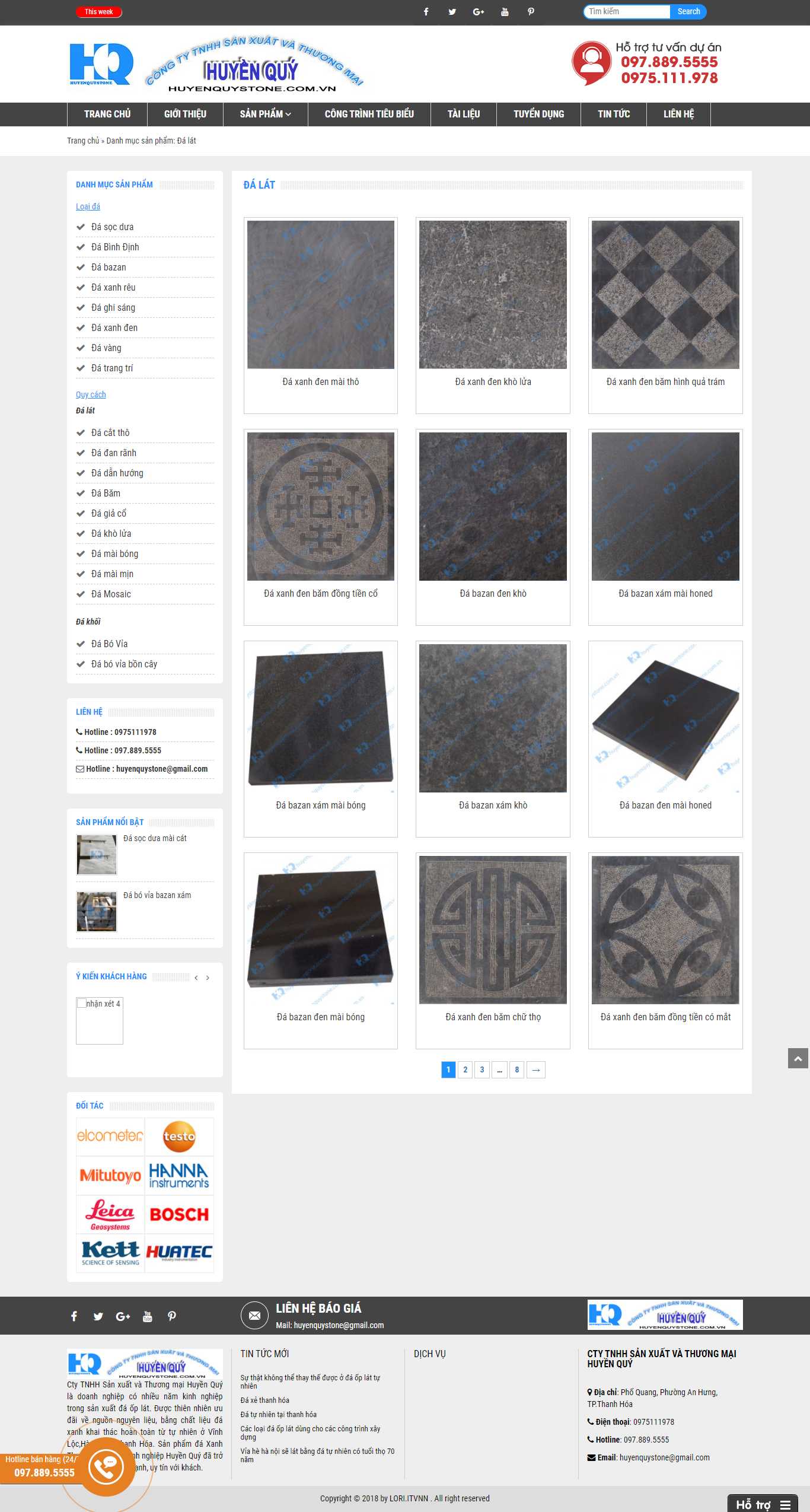 Thiết kế Web đá ốp lát huyenquystone.com.vn