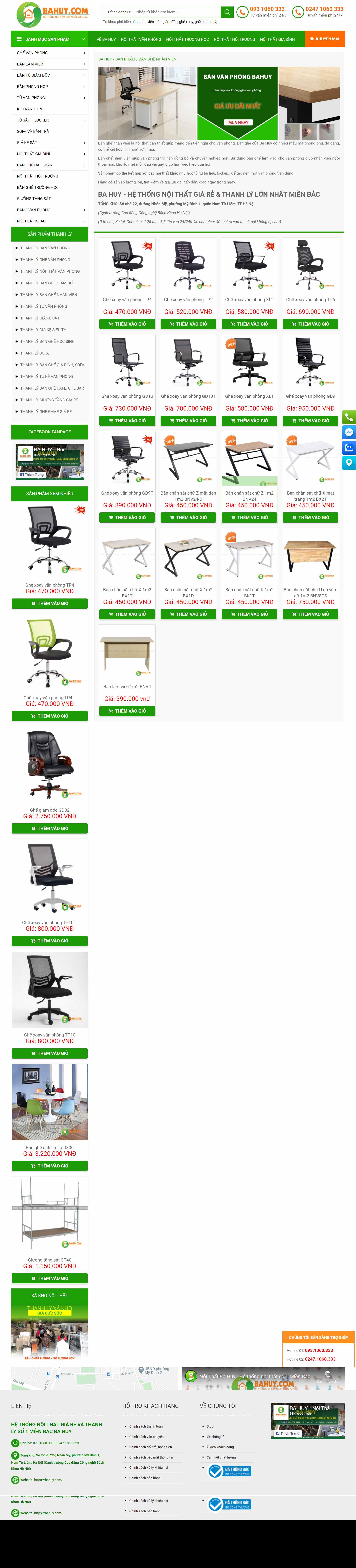 Thiết kế Web bàn ghế cũ bahuy.com