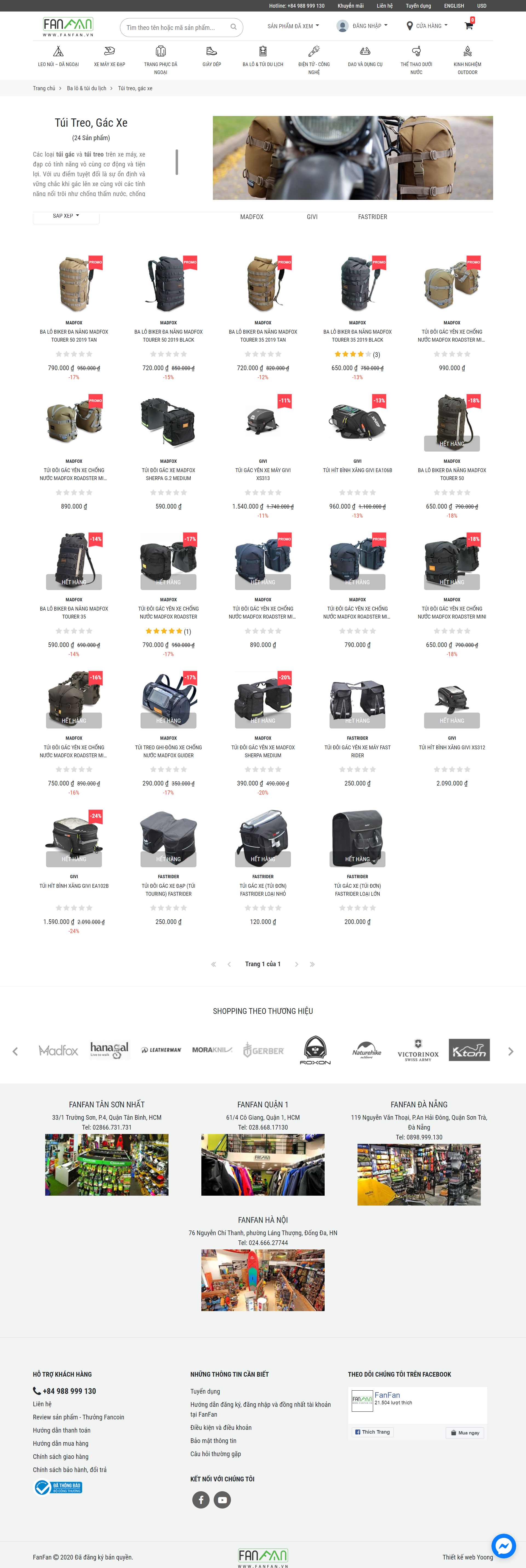 Thiết kế Web bán đồ phượt fanfan.vn