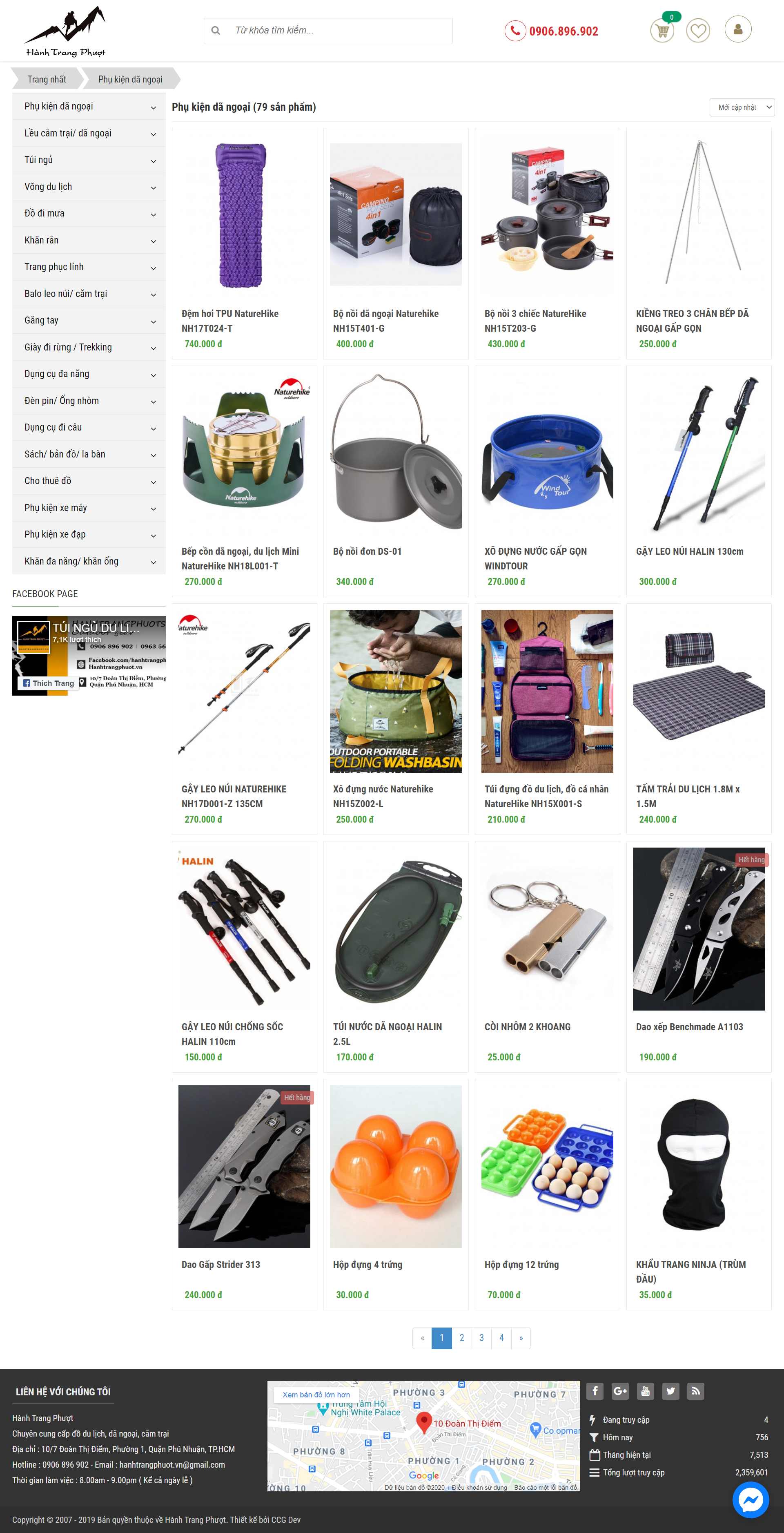 Thiết kế Web bán đồ phượt hanhtrangphuot.vn