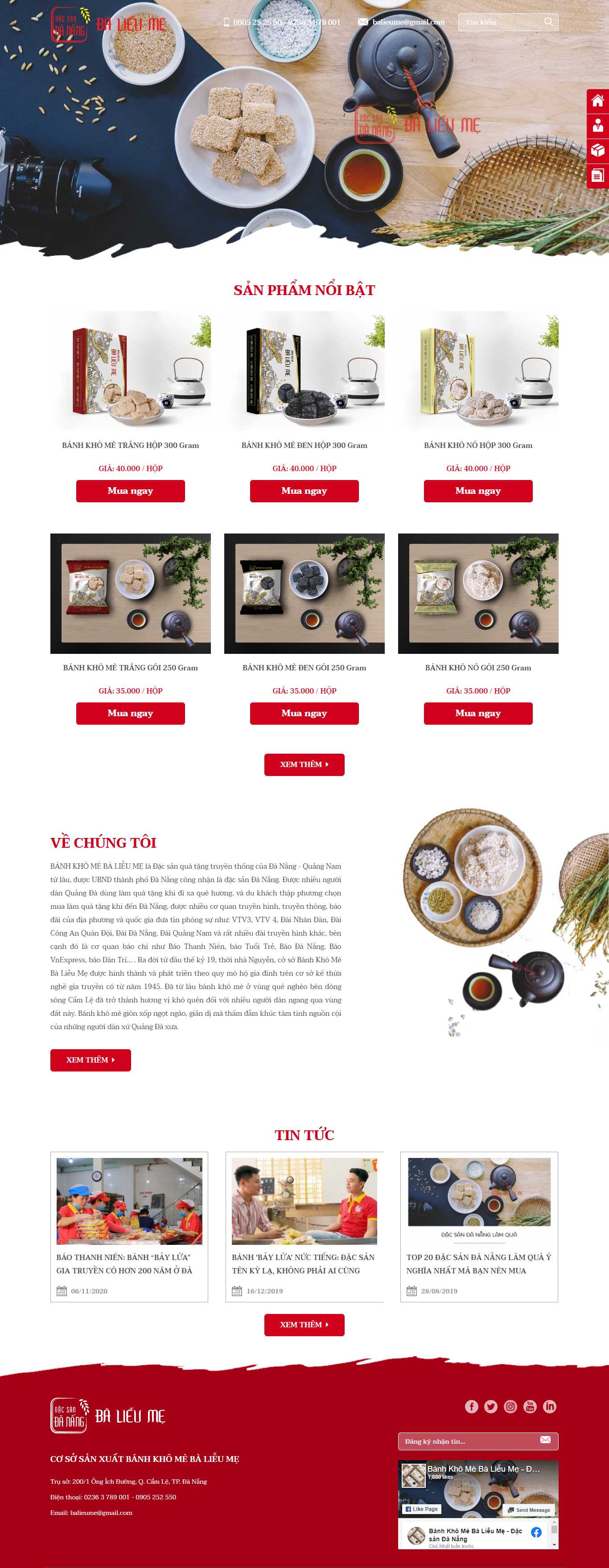 Thiết kế Web ẩm thực banhkhome.com