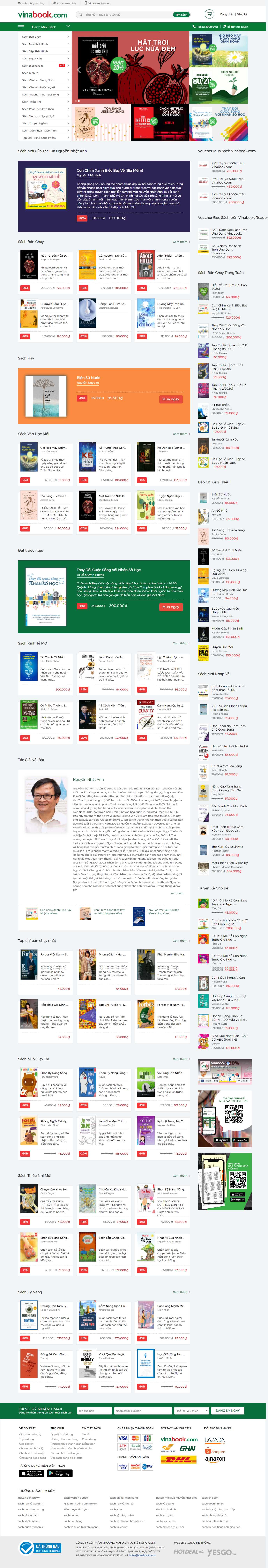 Thiết kế Web bán sách vinabook.com