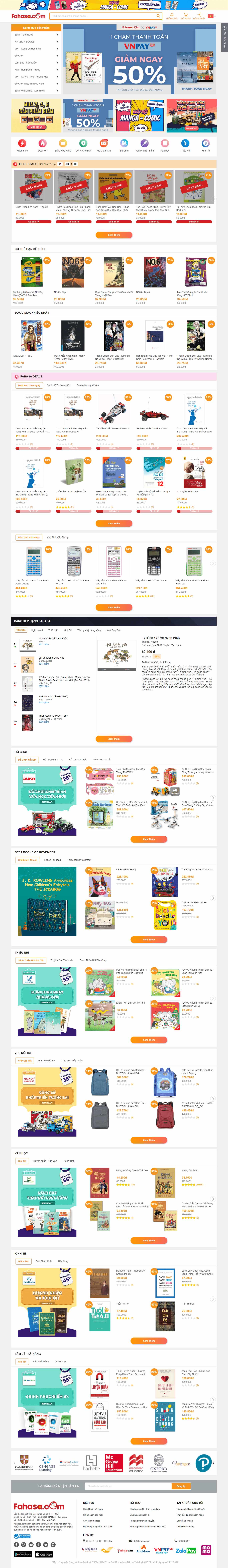 Thiết kế Web bán sách fahasa.com