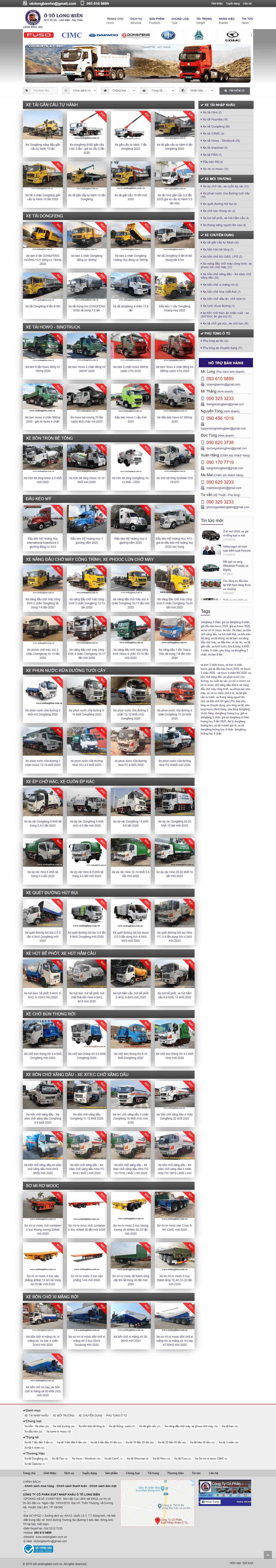 Thiết kế Web bán xe hơi otolongbien.com.vn