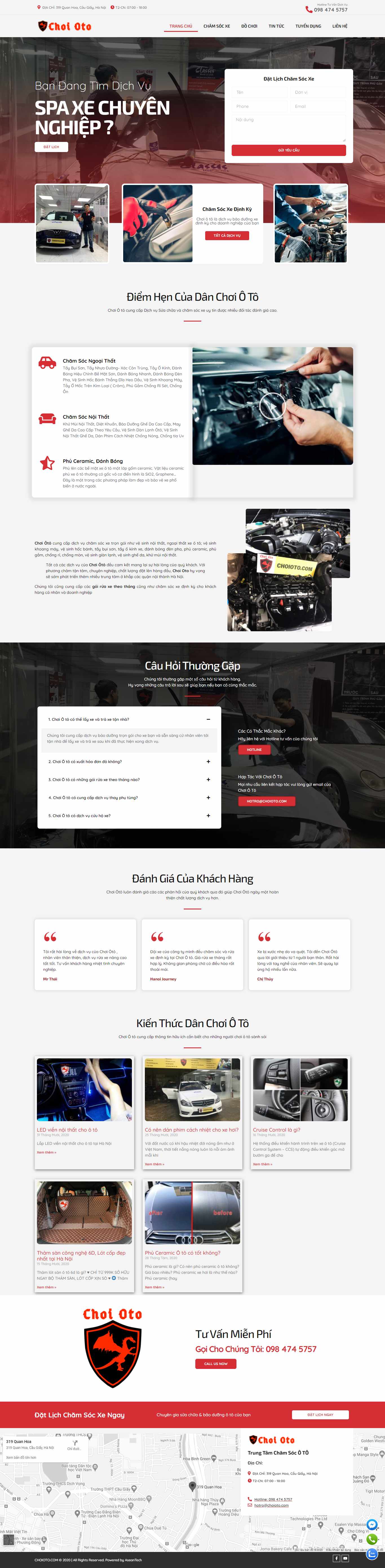 Thiết kế Web bán xe hơi choioto.com