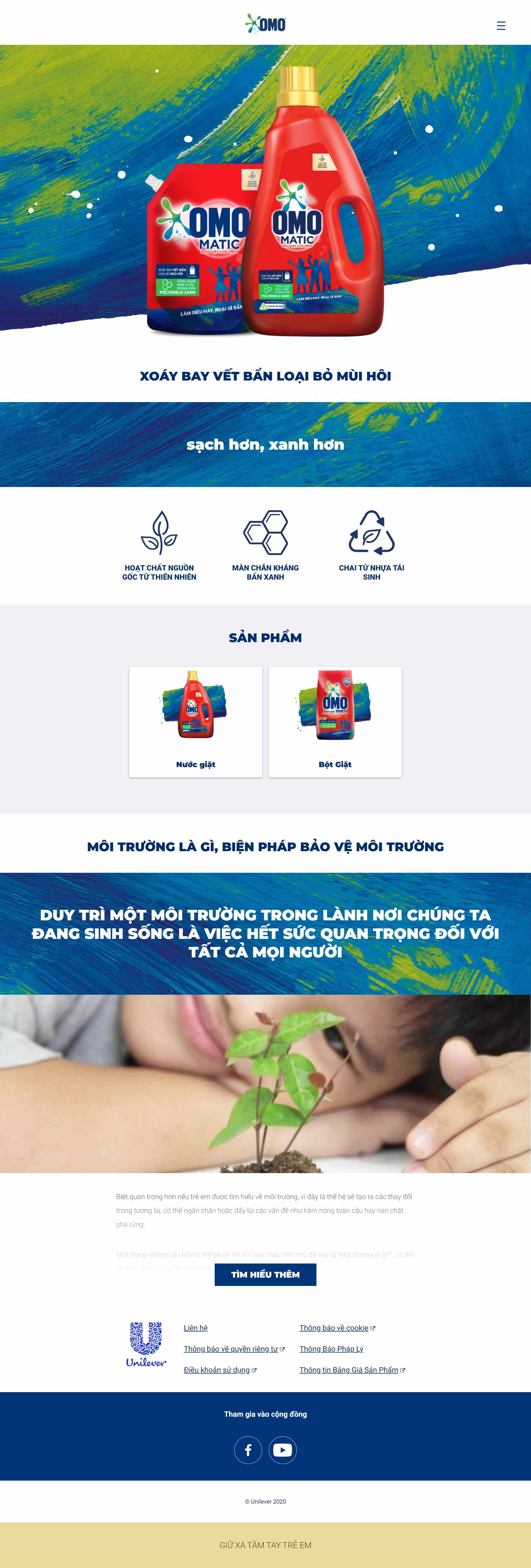 Thiết kế Web bột giặt omo.com