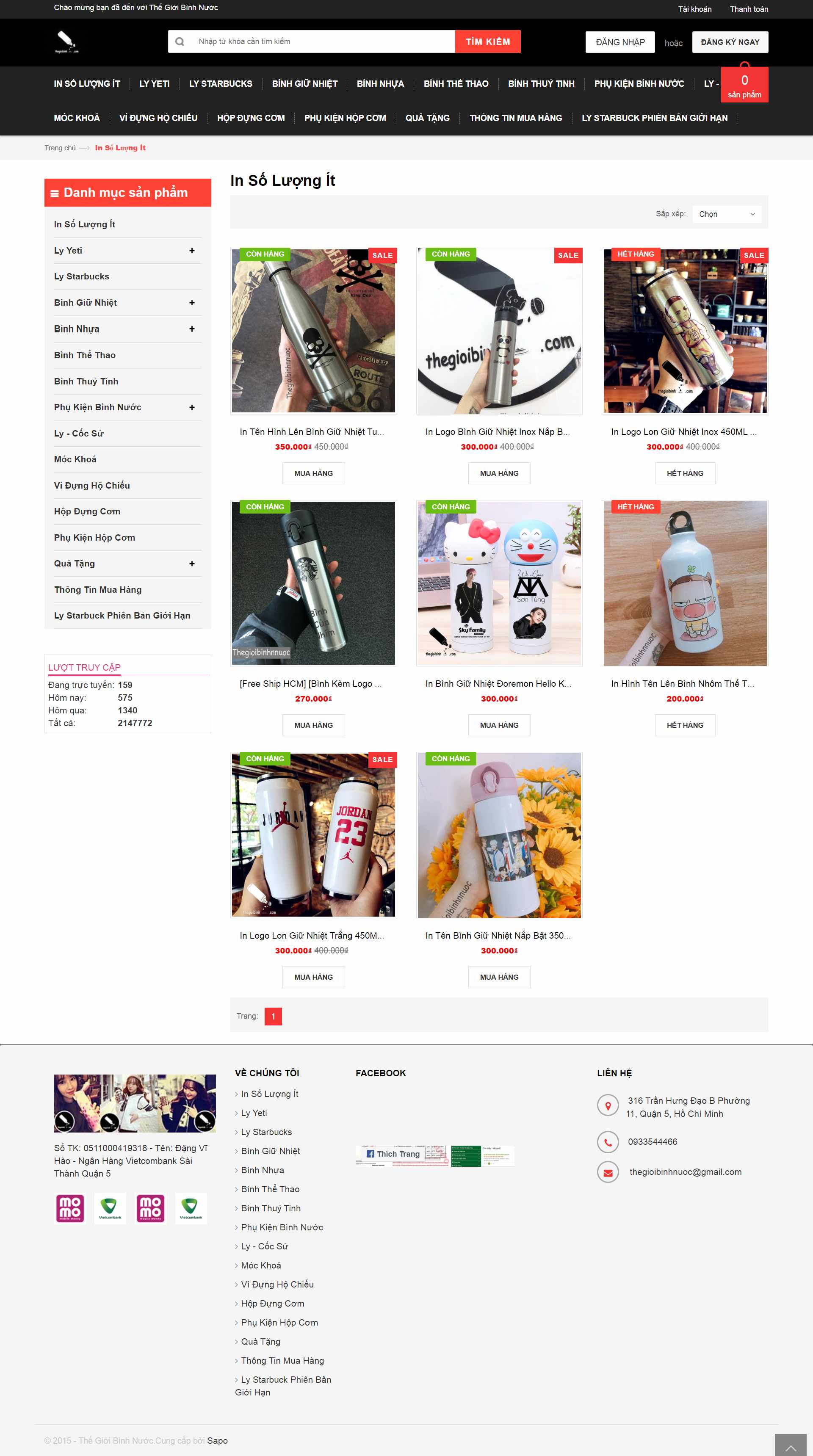 Thiết kế Web bình giữ nhiệt thegioibinhnuoc.com