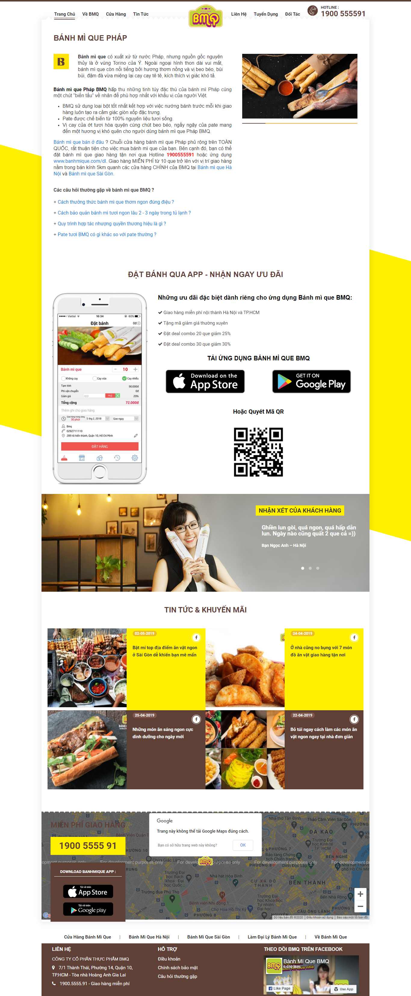 Thiết kế Web bánh mì que banhmique.com