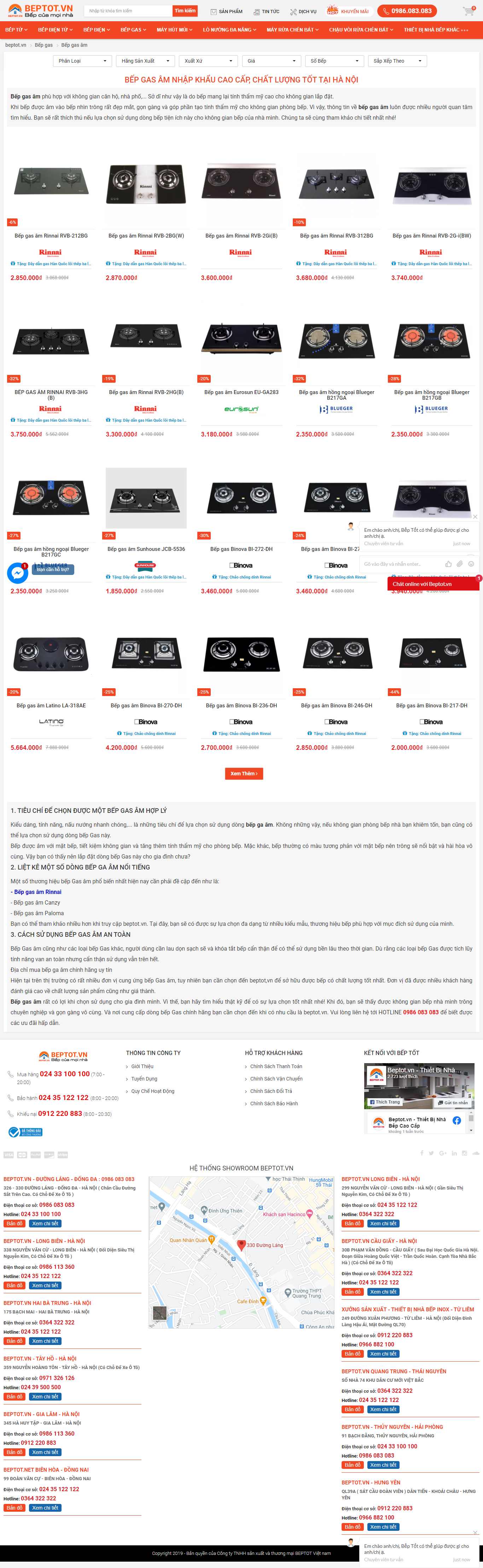 Thiết kế Web bếp gas beptot.vn