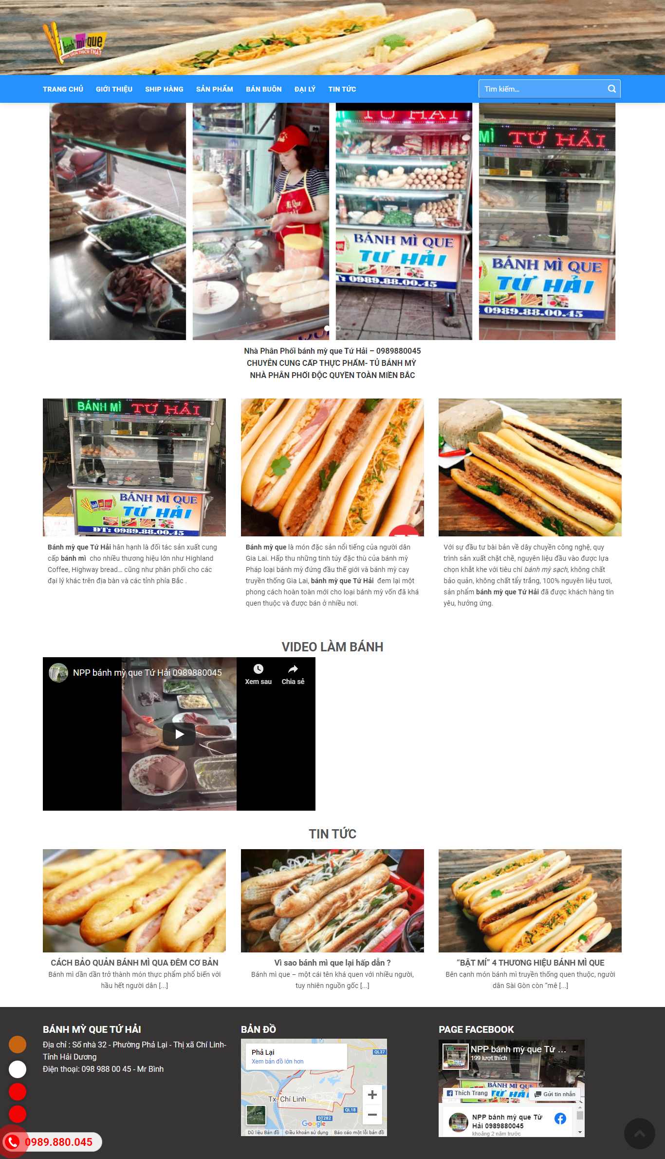 Thiết kế Web bánh mì que banhmyquetuhai.com