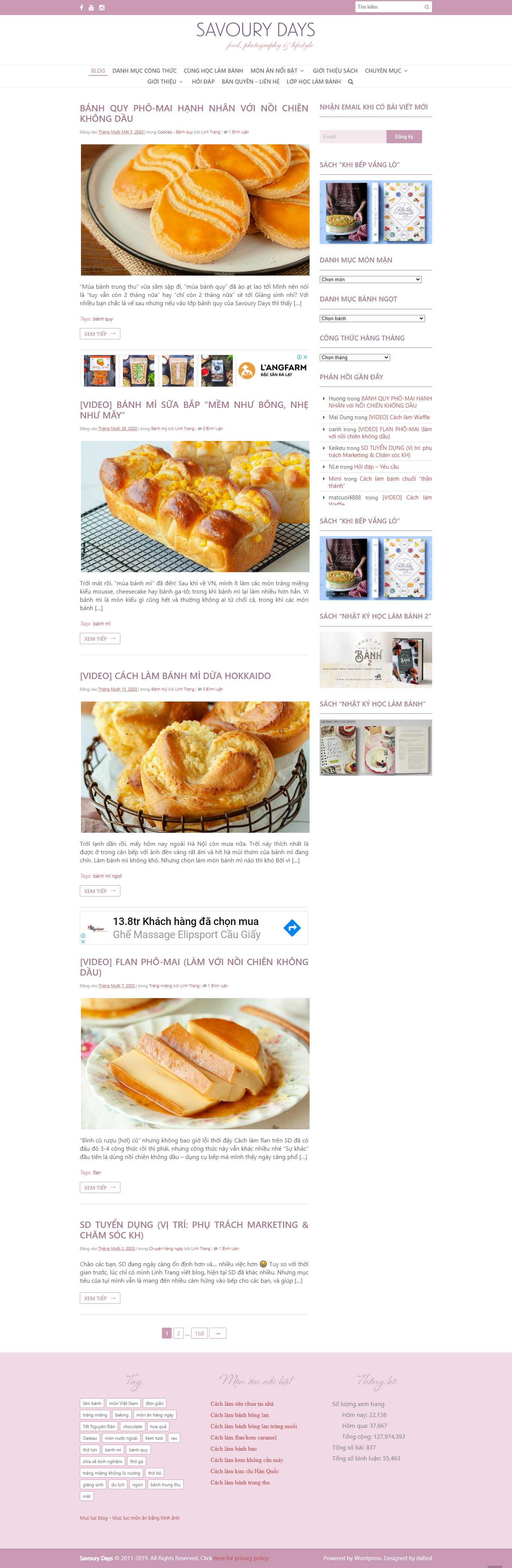 Thiết kế Web bánh mì que savourydays.com