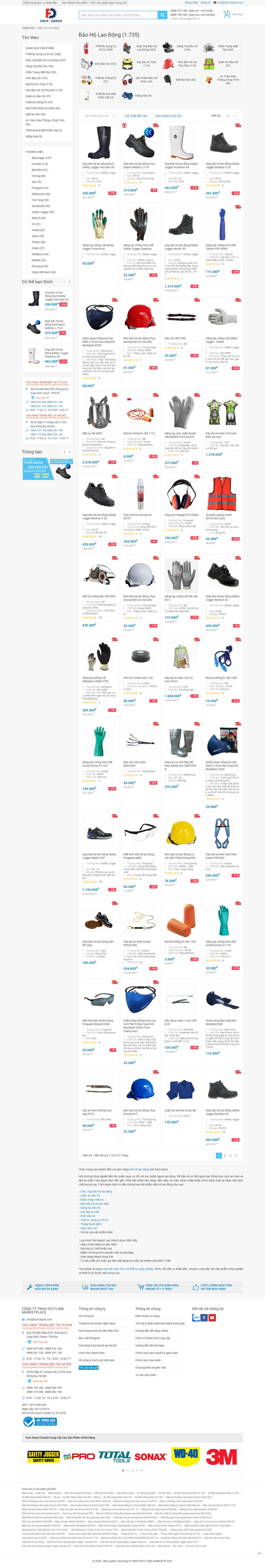 Thiết kế Web báo hộ lao động fact-depot.com