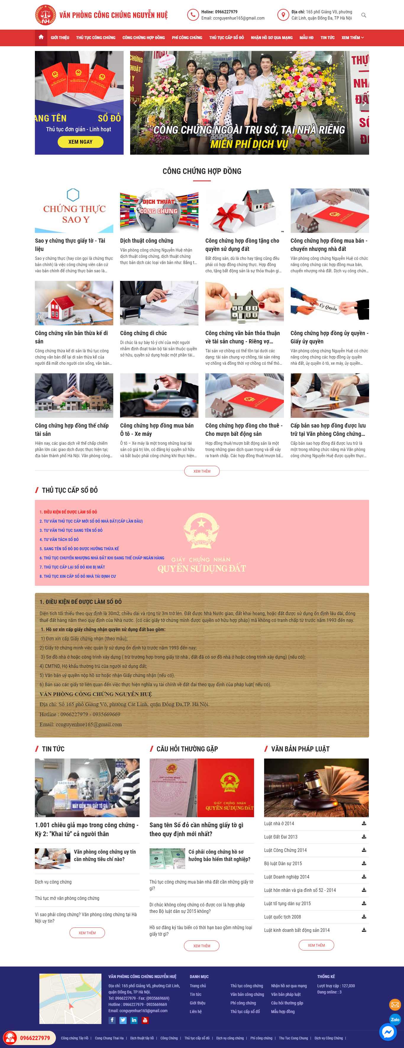 Thiết kế Web công chứng congchungnguyenhue.com