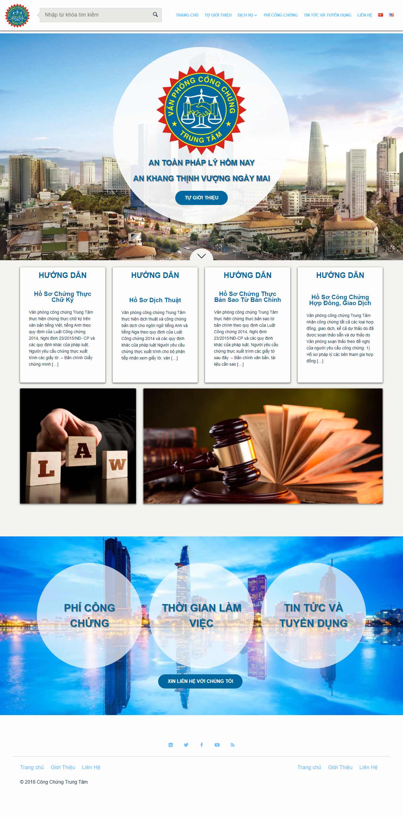 Thiết kế Web công chứng congchungtrungtam.com.vn