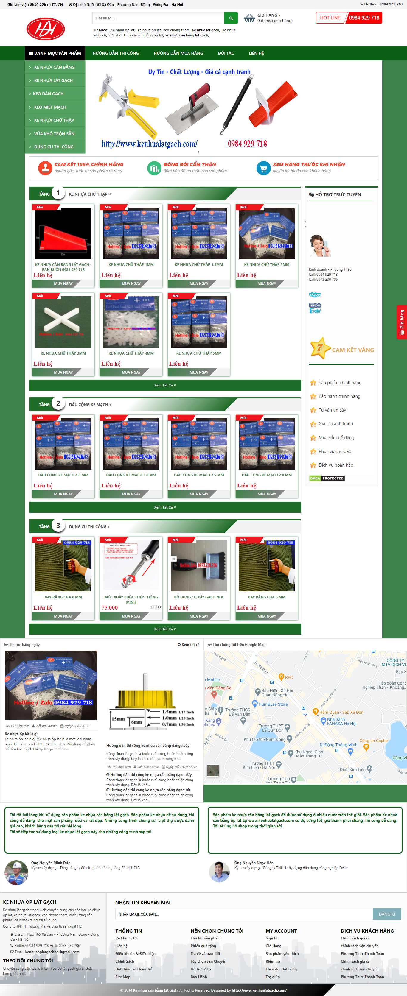 Thiết kế Web công nghiệp kenhualatgach.com