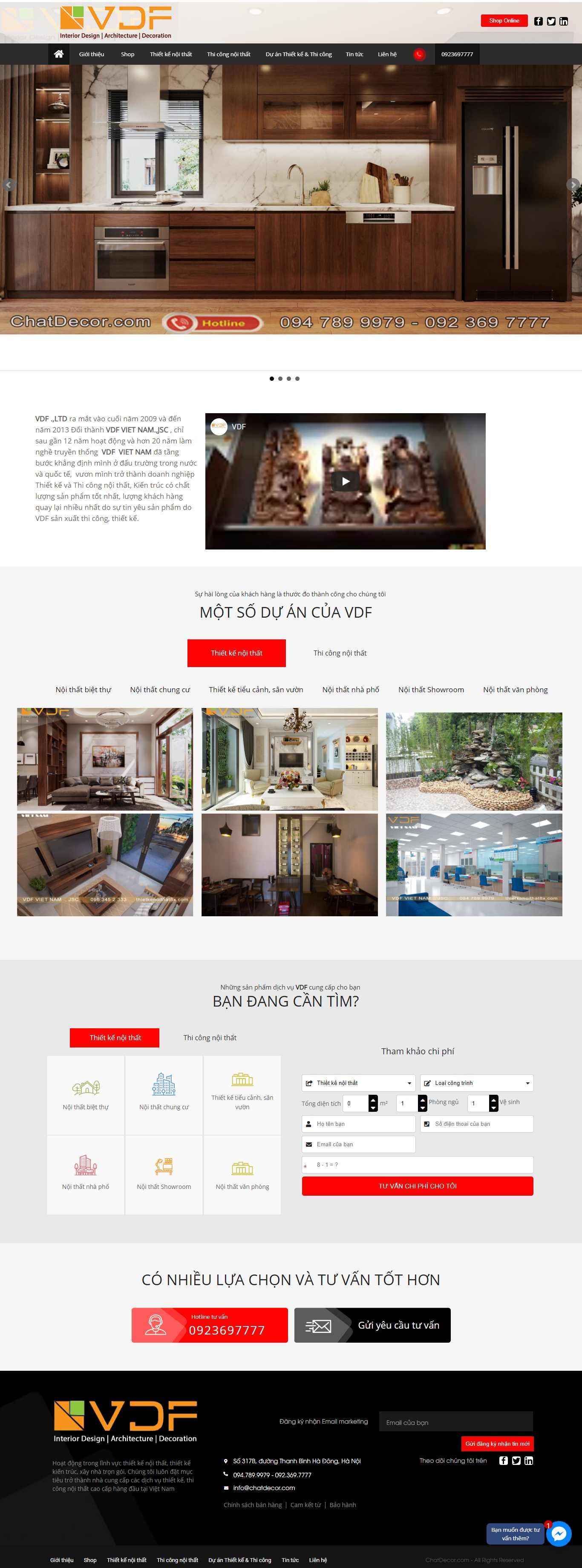 Thiết kế Web công nghiệp chatdecor.com