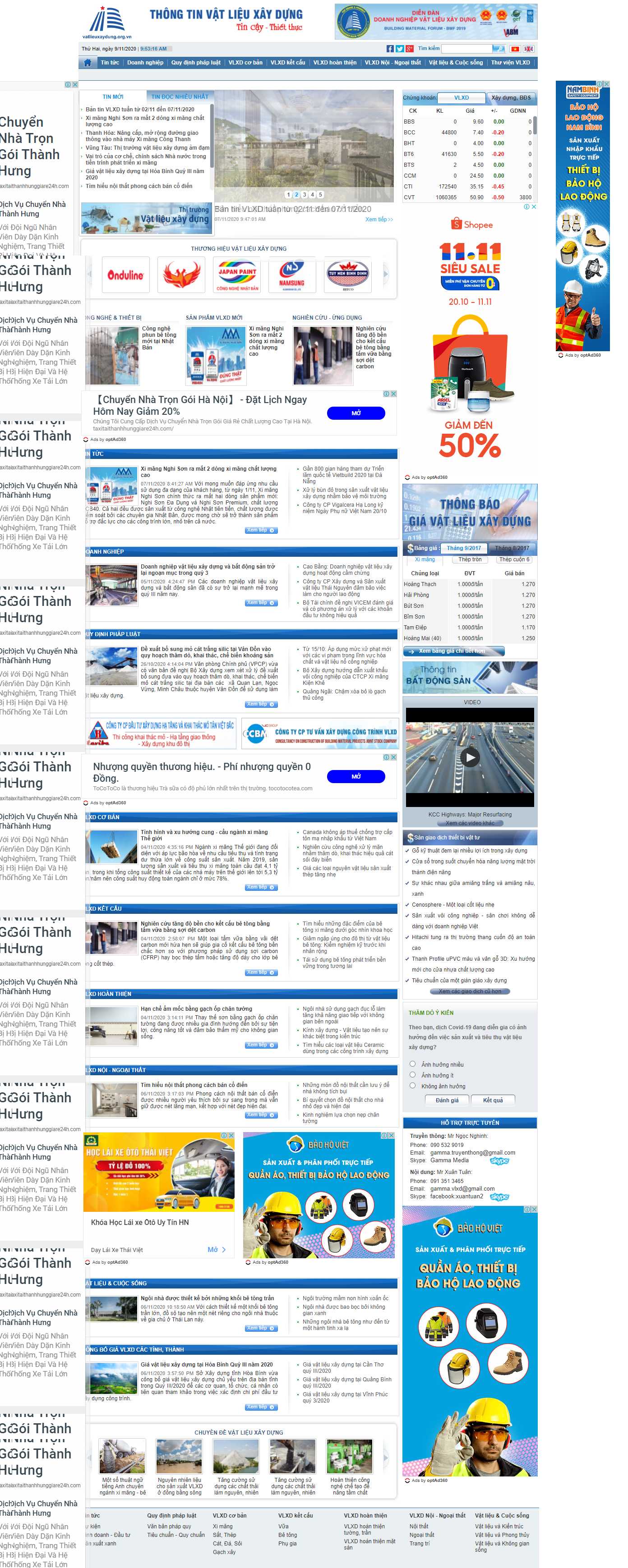 Thiết kế Web công nghiệp vatlieuxaydung.org.vn