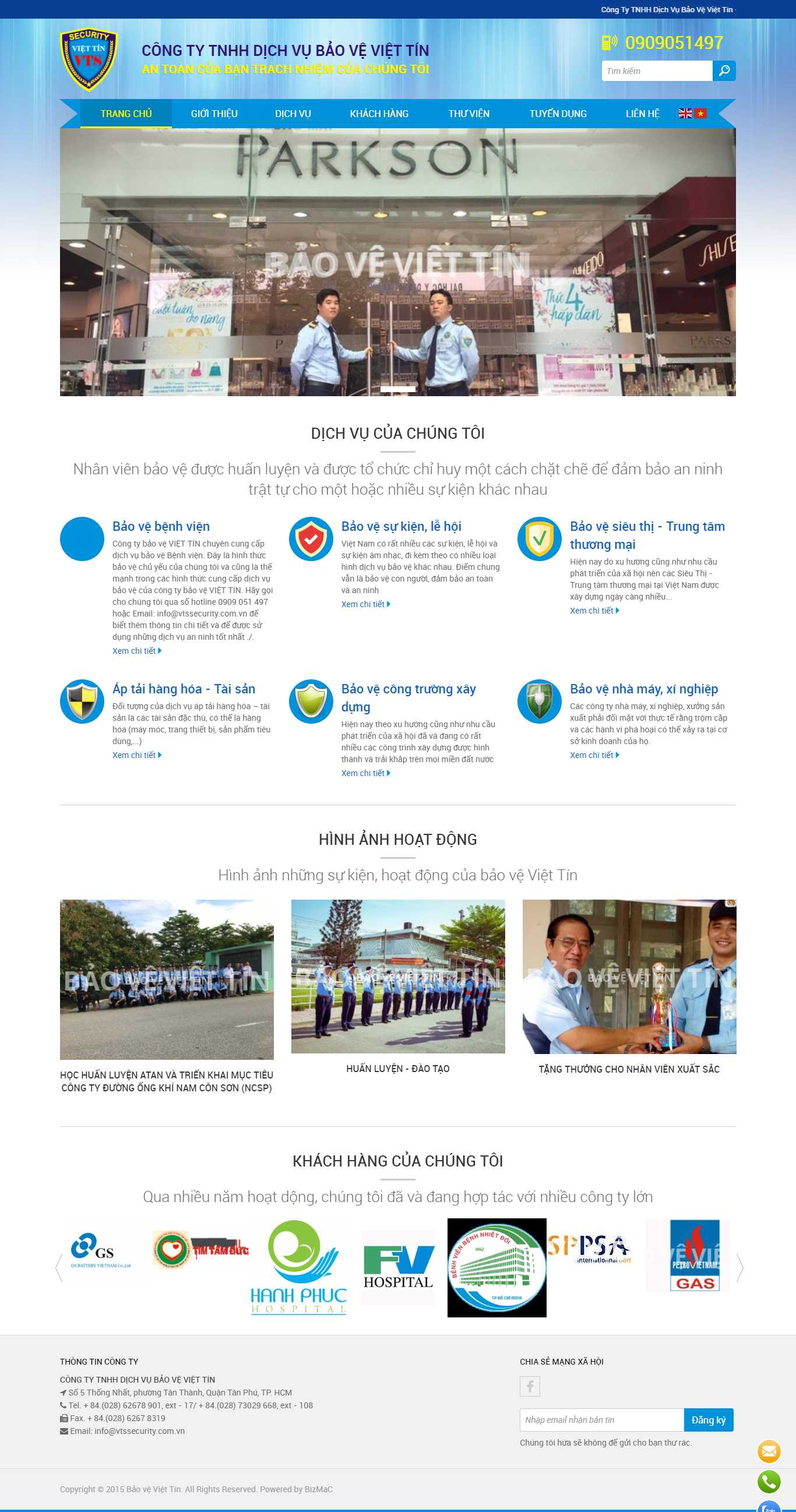 Thiết kế Web công trình xây dựng baoveviettin.com