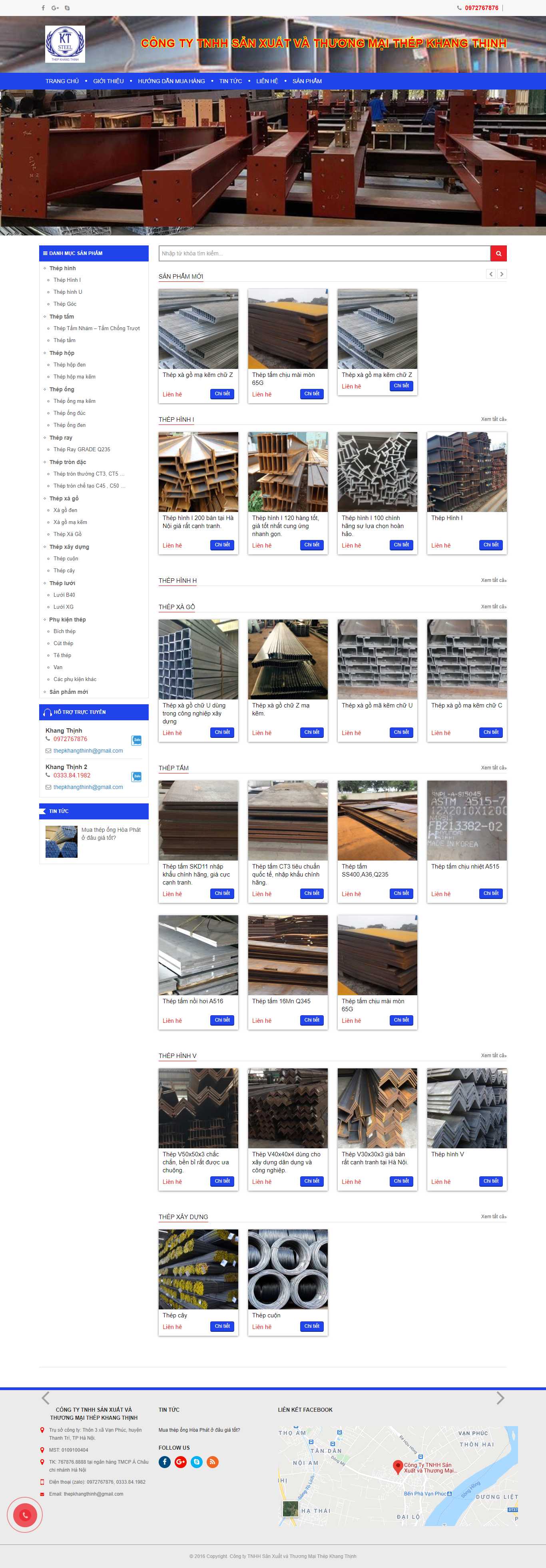 Thiết kế Web công ty thép thepkhangthinh.com