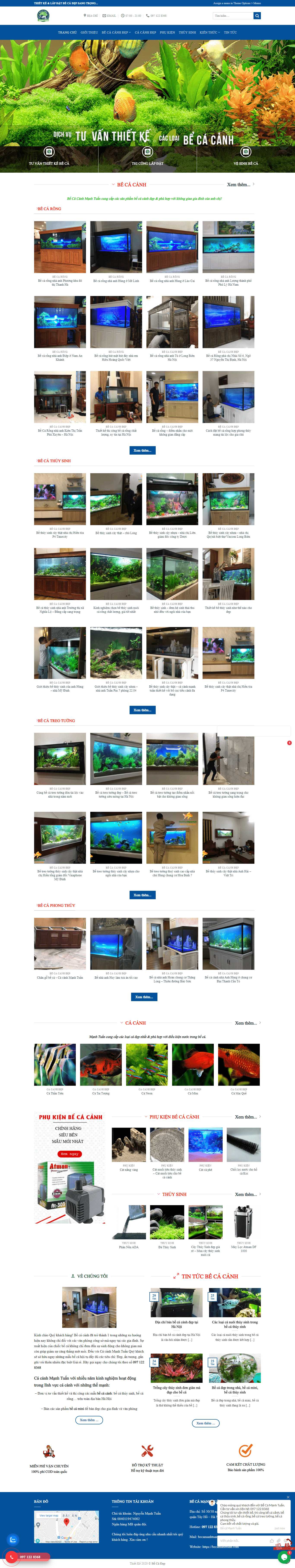 Thiết kế Web cá cảnh becamanhtuan.com
