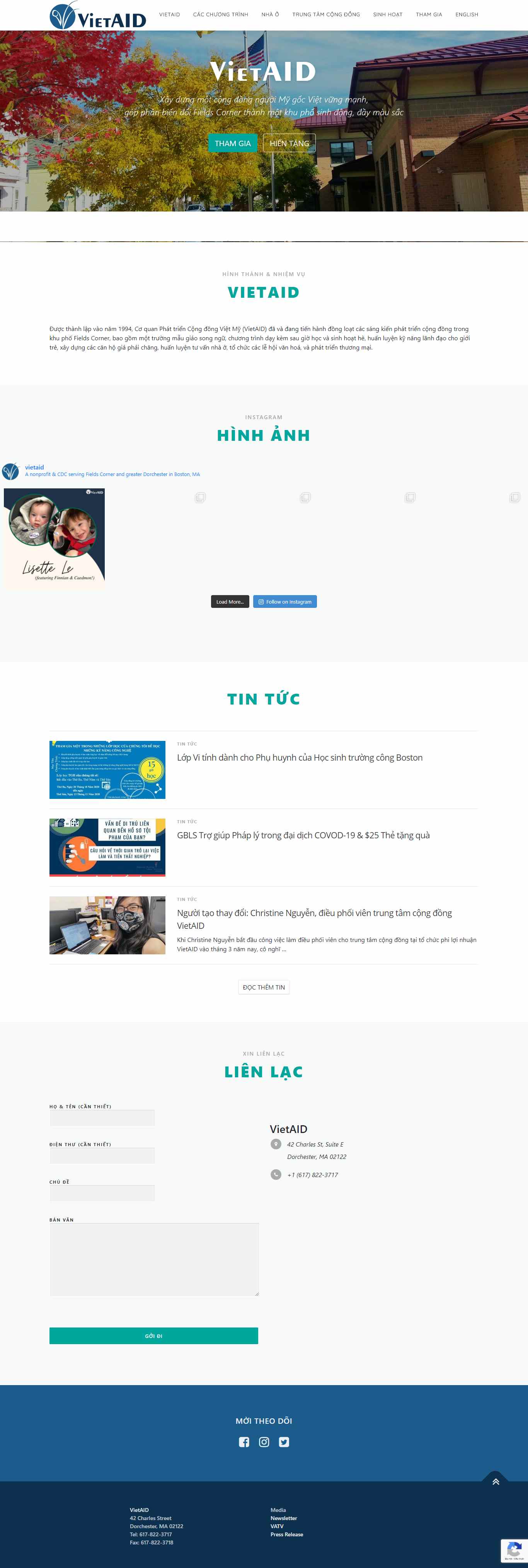 Thiết kế Web cộng động vietaid.org