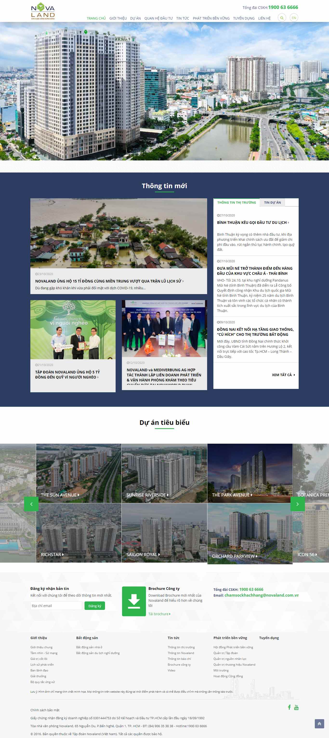 Thiết kế Web cộng động novaland.com.vn