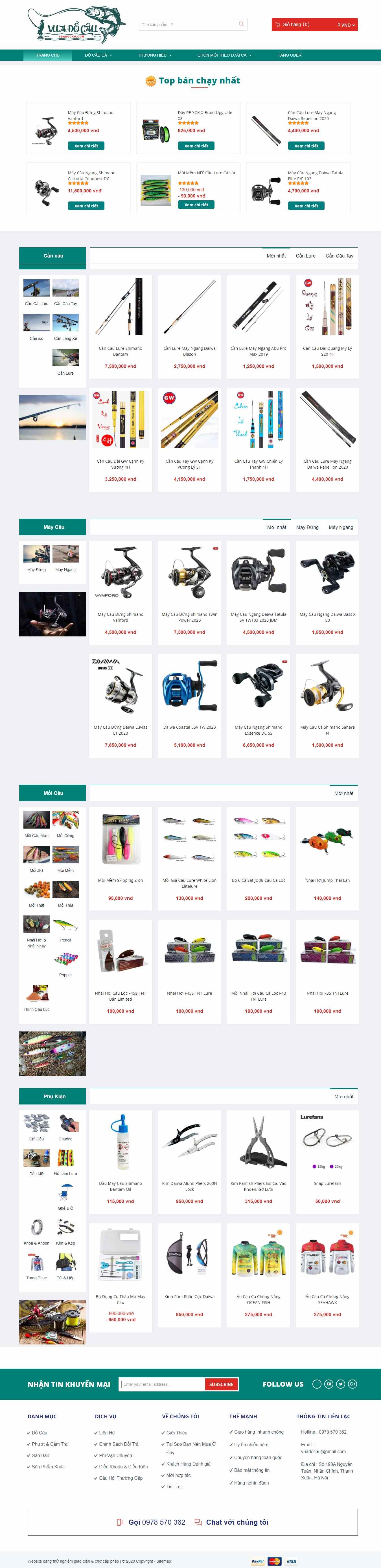 Thiết kế Web cần câu cá vuadocau.com