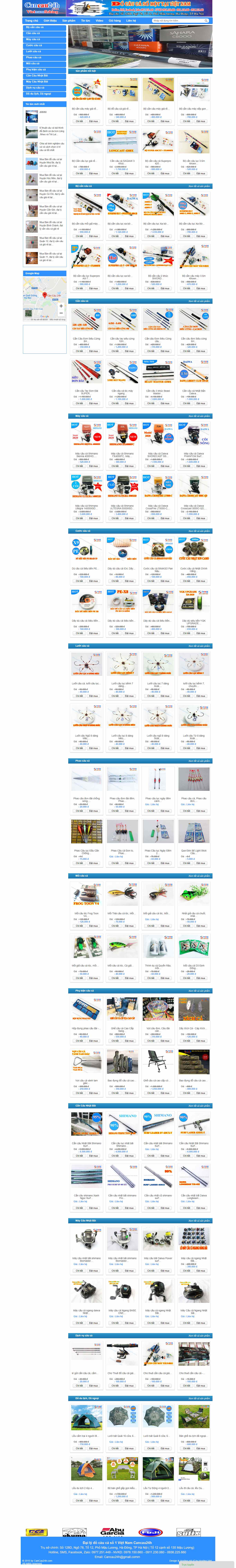 Thiết kế Web cần câu cá cancau24h.com