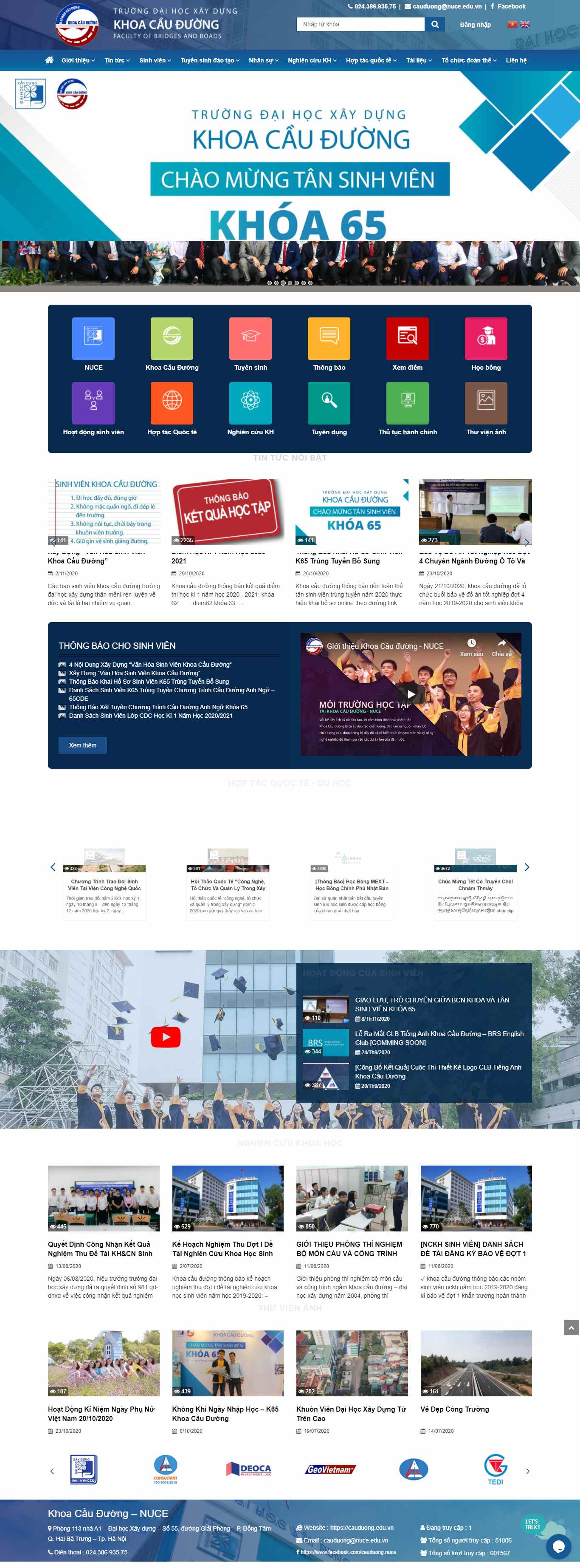 Thiết kế Web cầu đường cauduong.edu.vn