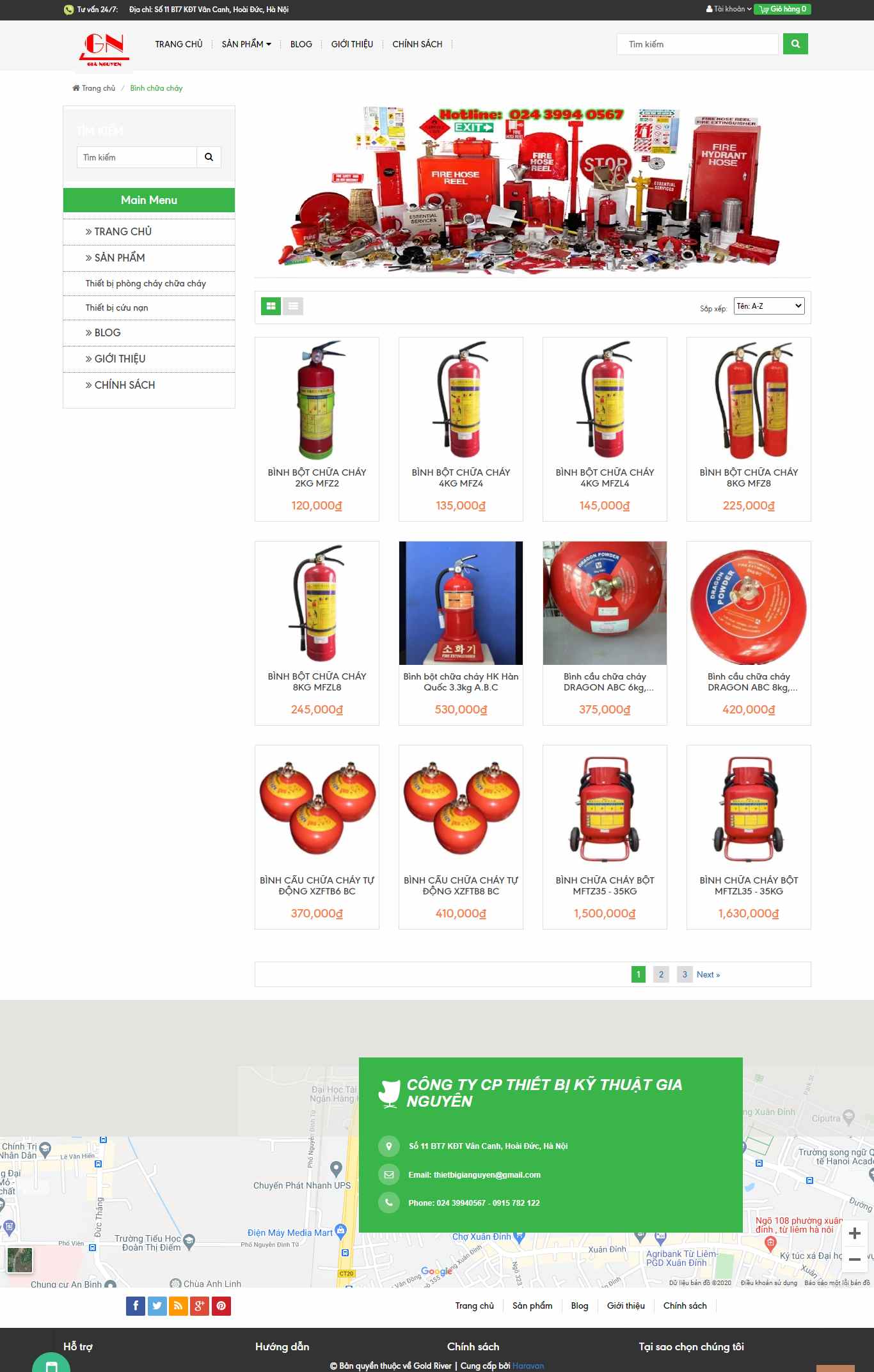 Thiết kế Web chữa cháy binhchuachay.net