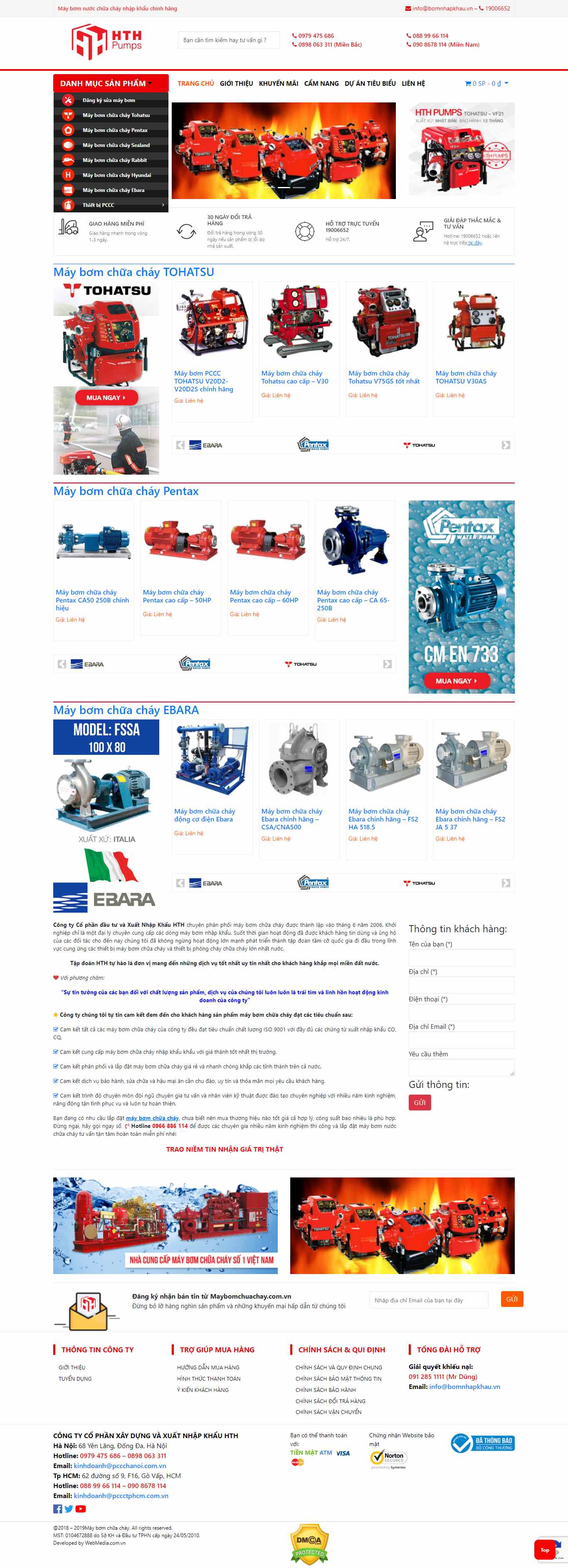 Thiết kế Web chữa cháy maybomchuachay.com.vn