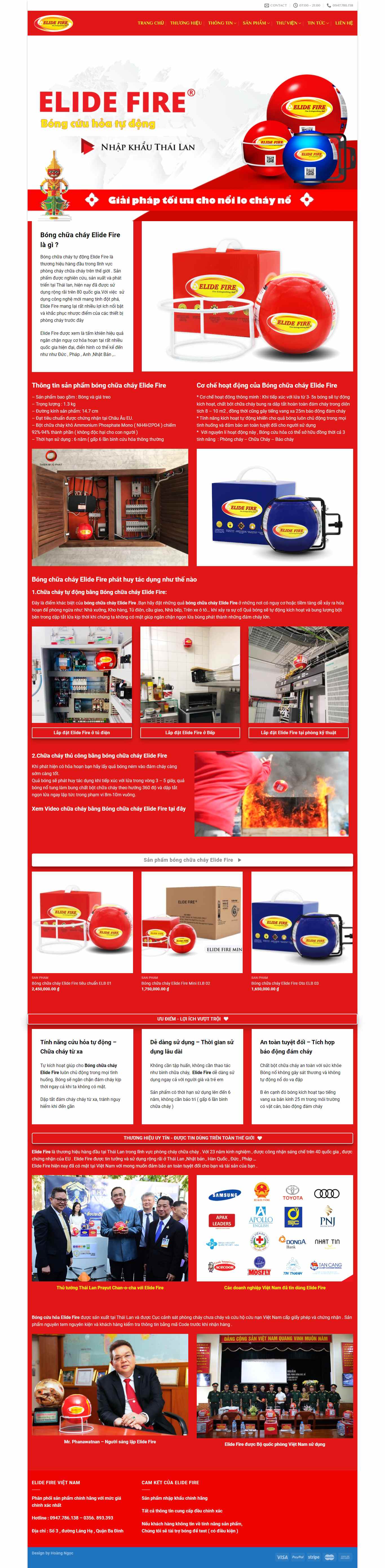 Thiết kế Web chữa cháy bongchuachayelidefire.com