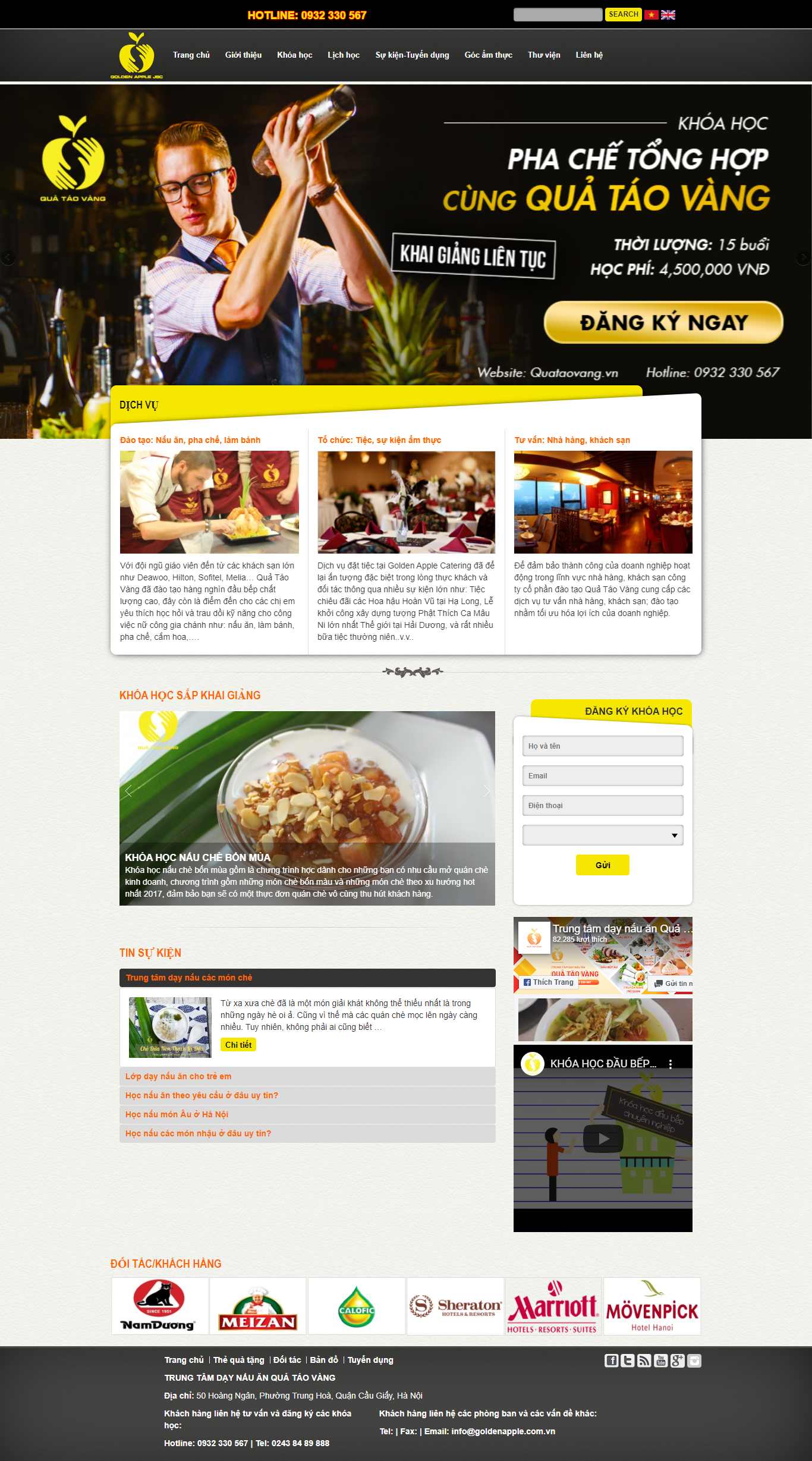 Thiết kế Web dạy nấu ăn goldenapple.com.vn