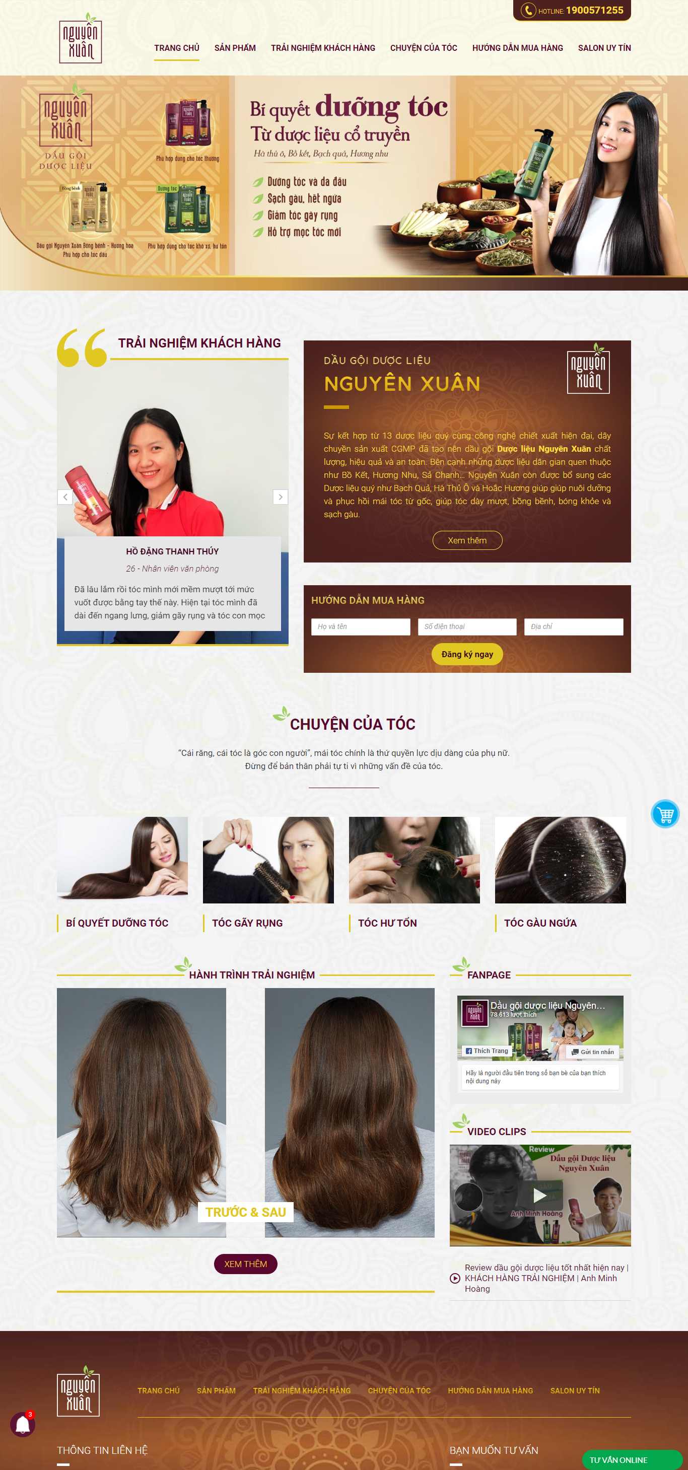 Thiết kế Web dầu gội thảo dược daugoiduoclieunguyenxuan.vn