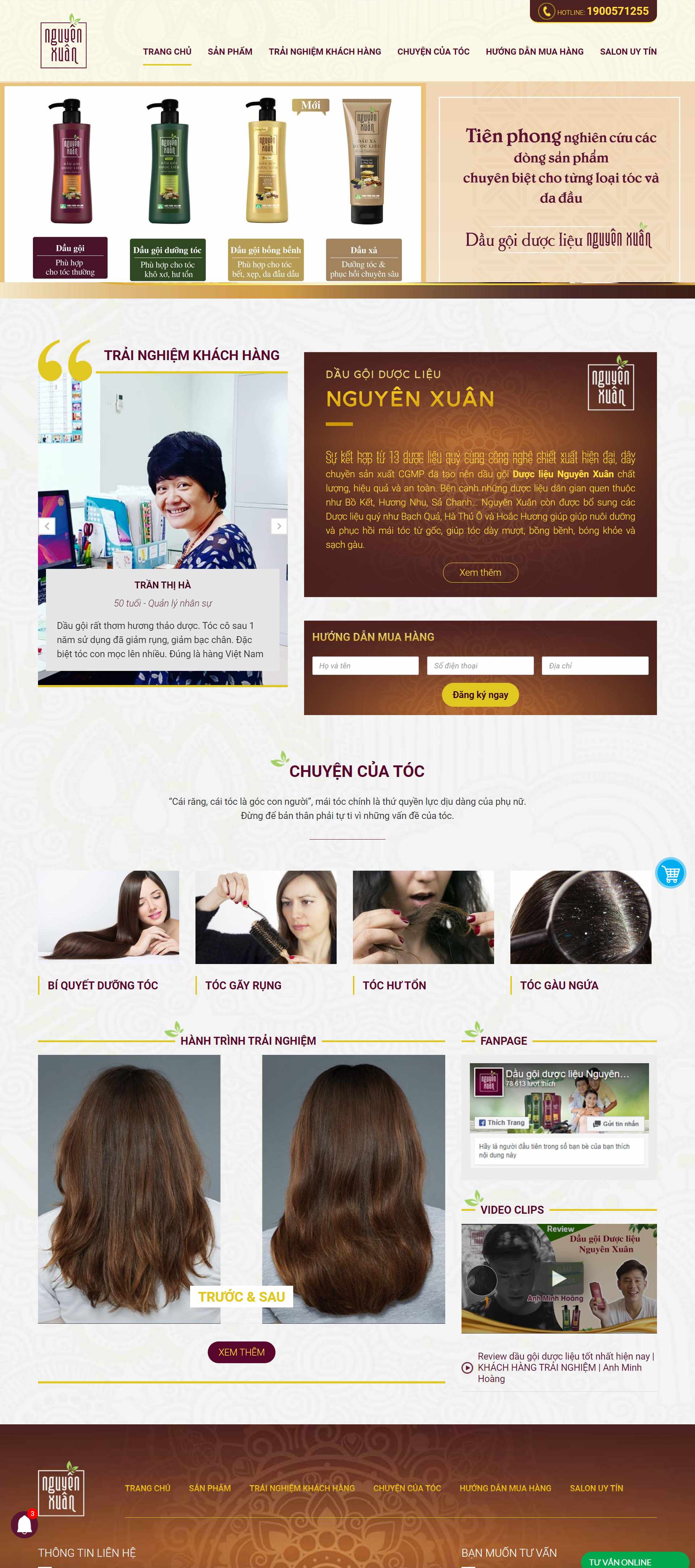 Thiết kế Web dầu gội thảo dược daugoiduoclieunguyenxuan.vn