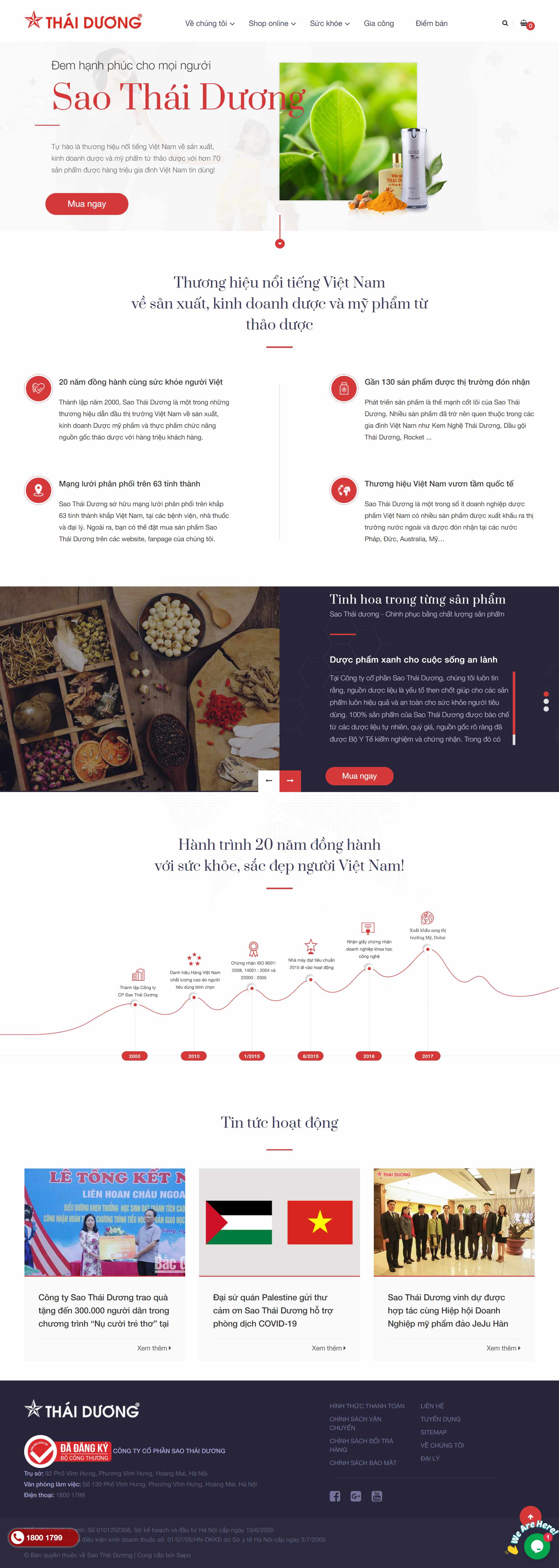 Thiết kế Web dầu gội thảo dược saothaiduong.com.vn