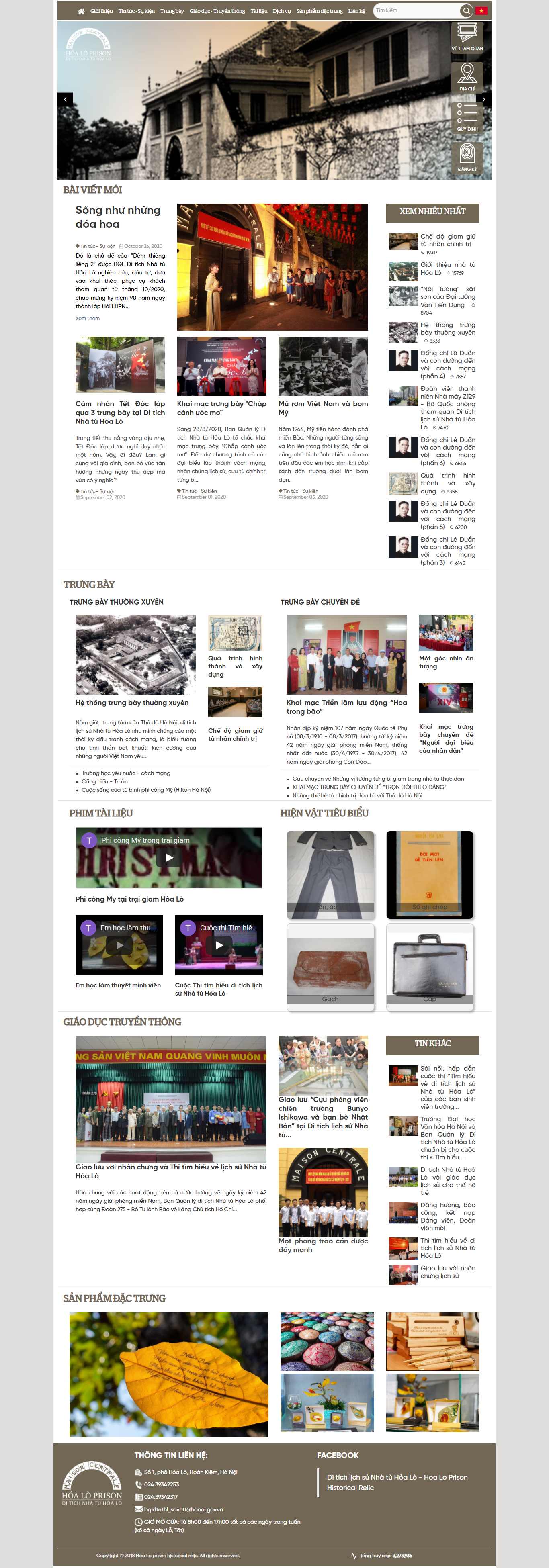 Thiết kế Web di tích lịch sử hoalo.vn