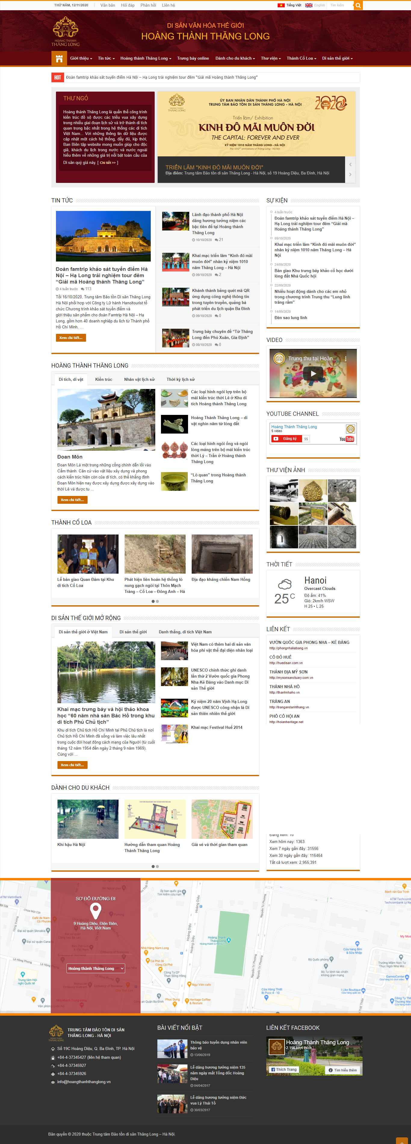 Thiết kế Web di tích lịch sử hoangthanhthanglong.vn