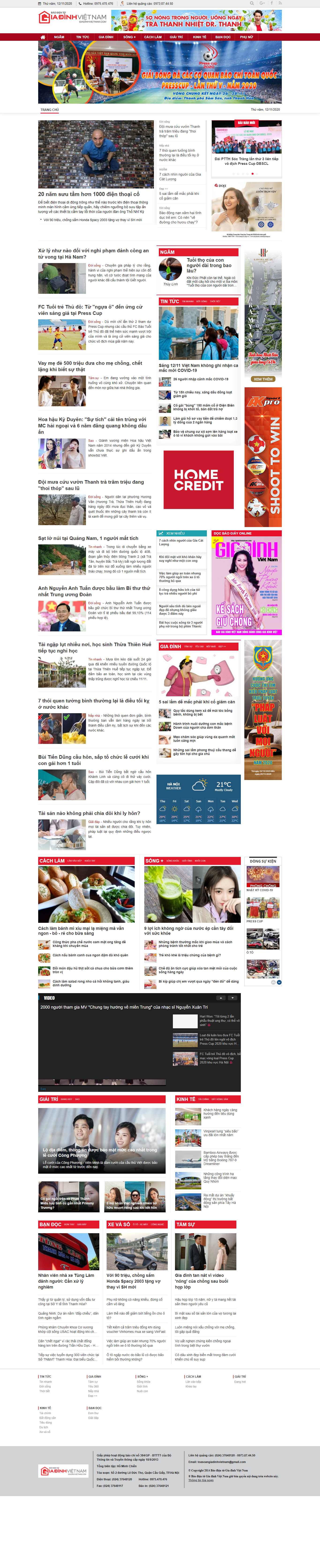 Thiết kế Web gia đình giadinhvietnam.com