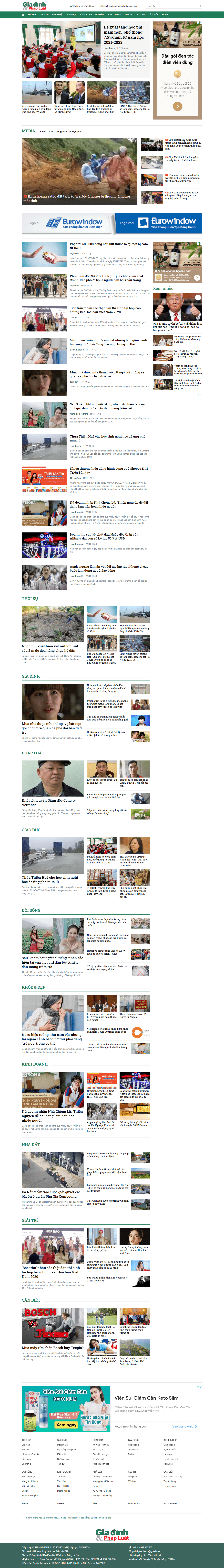 Thiết kế Web gia đình giadinhvaphapluat.vn