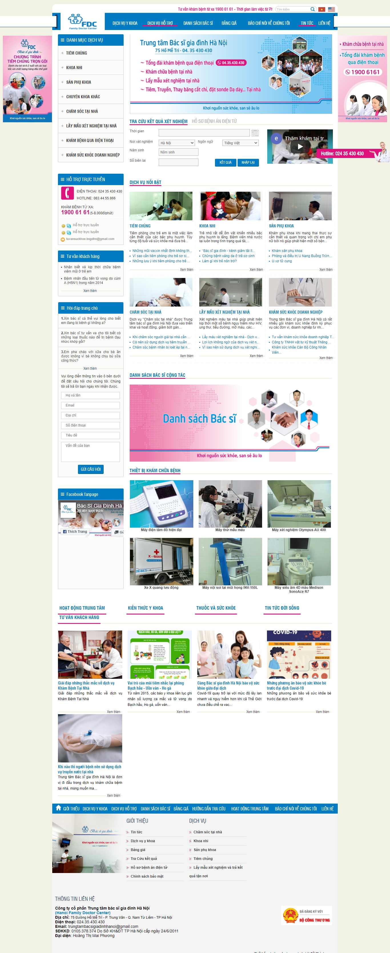 Thiết kế Web gia đình bacsigiadinhhanoi.vn